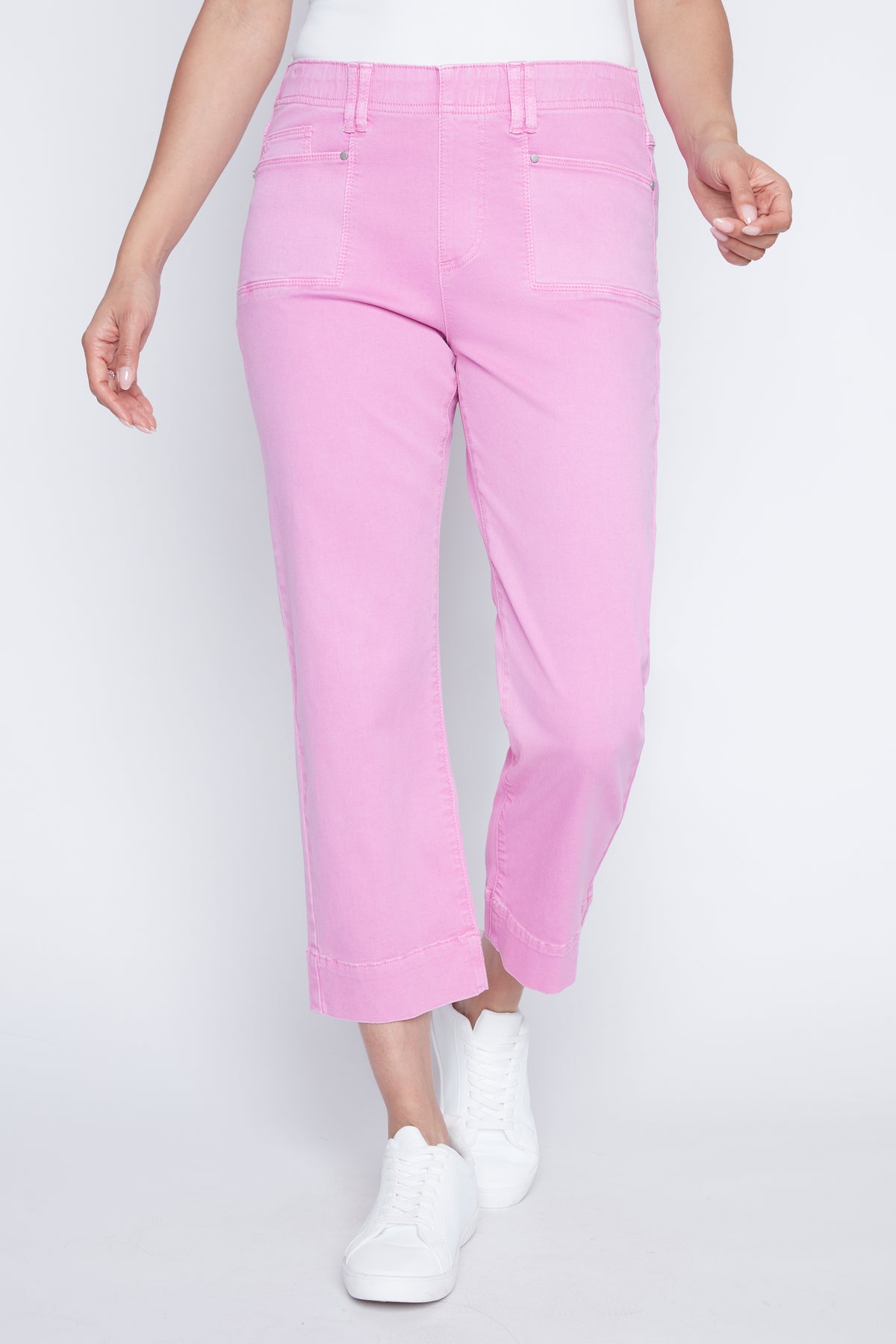 Colored denim capri