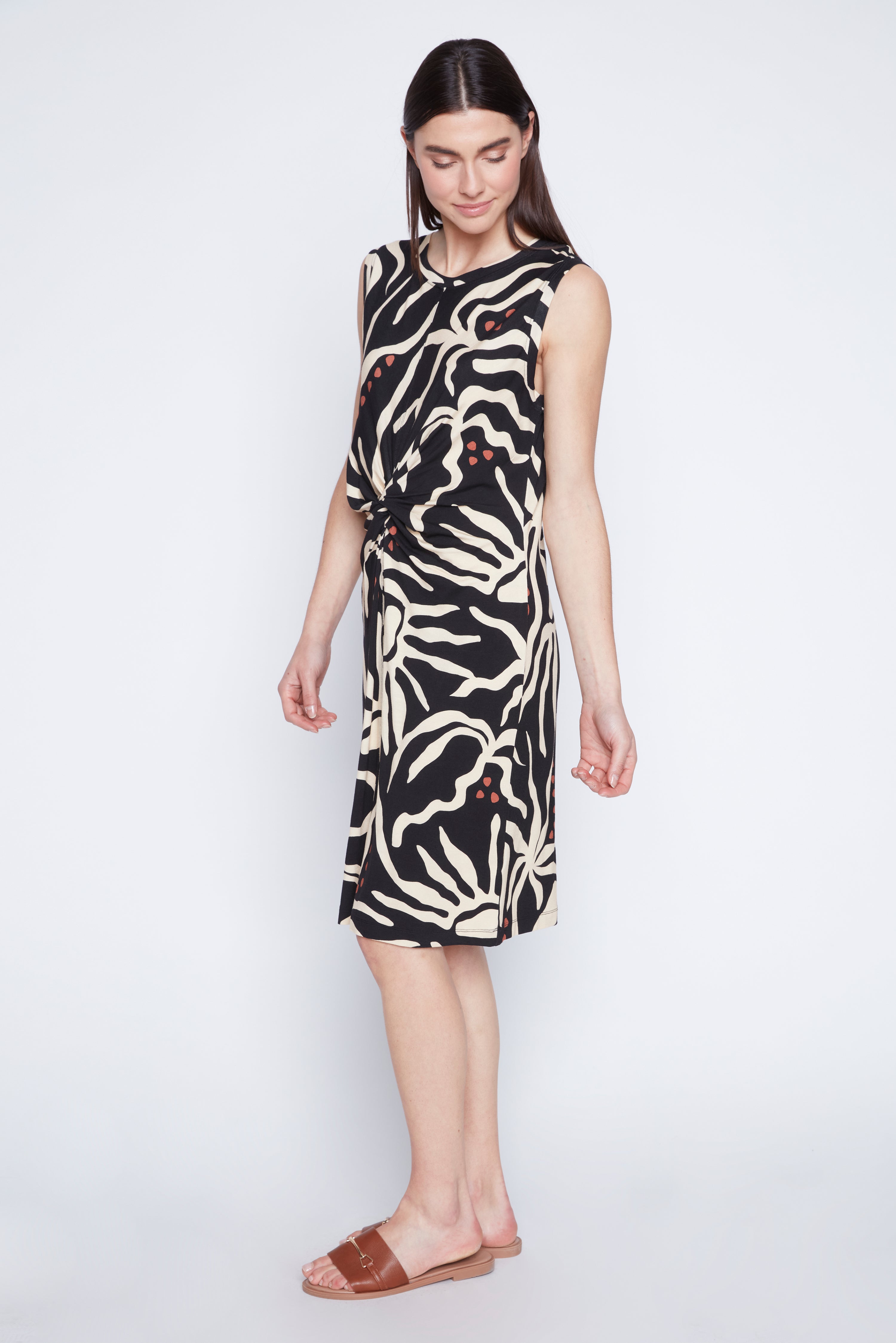 La robe imprimée à nœuds torsadés