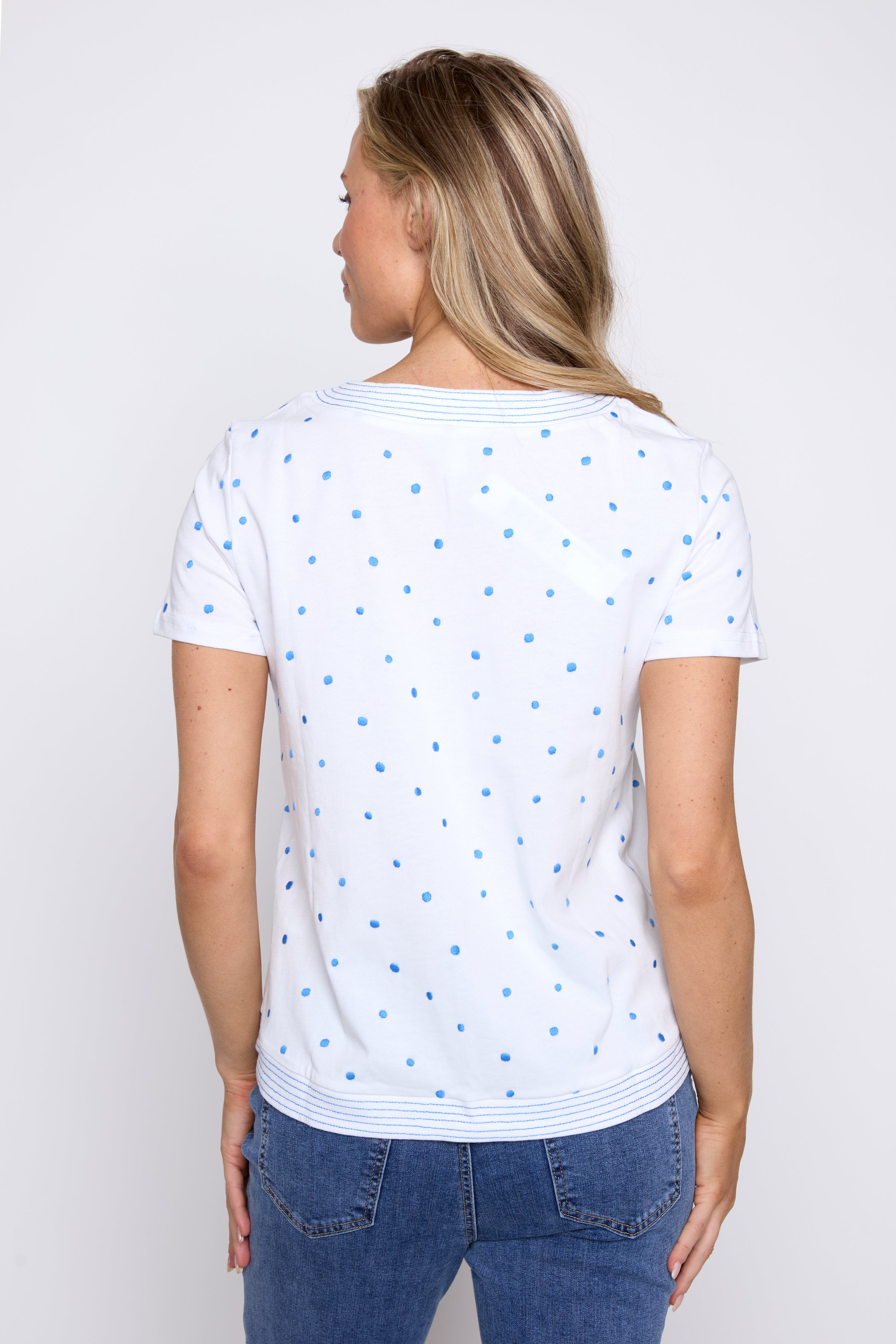 Polka dot cotton top