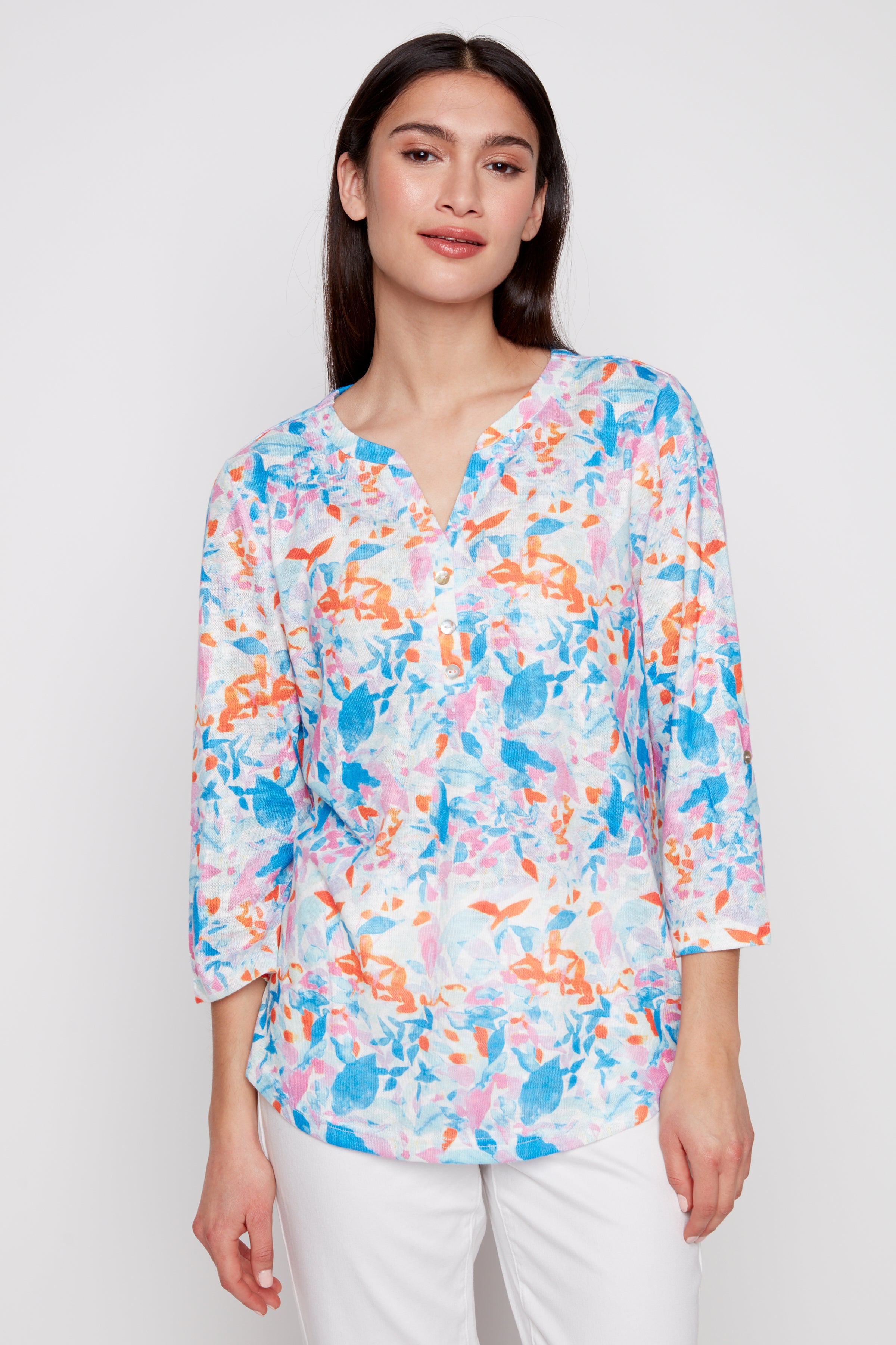 Henley tropical design top