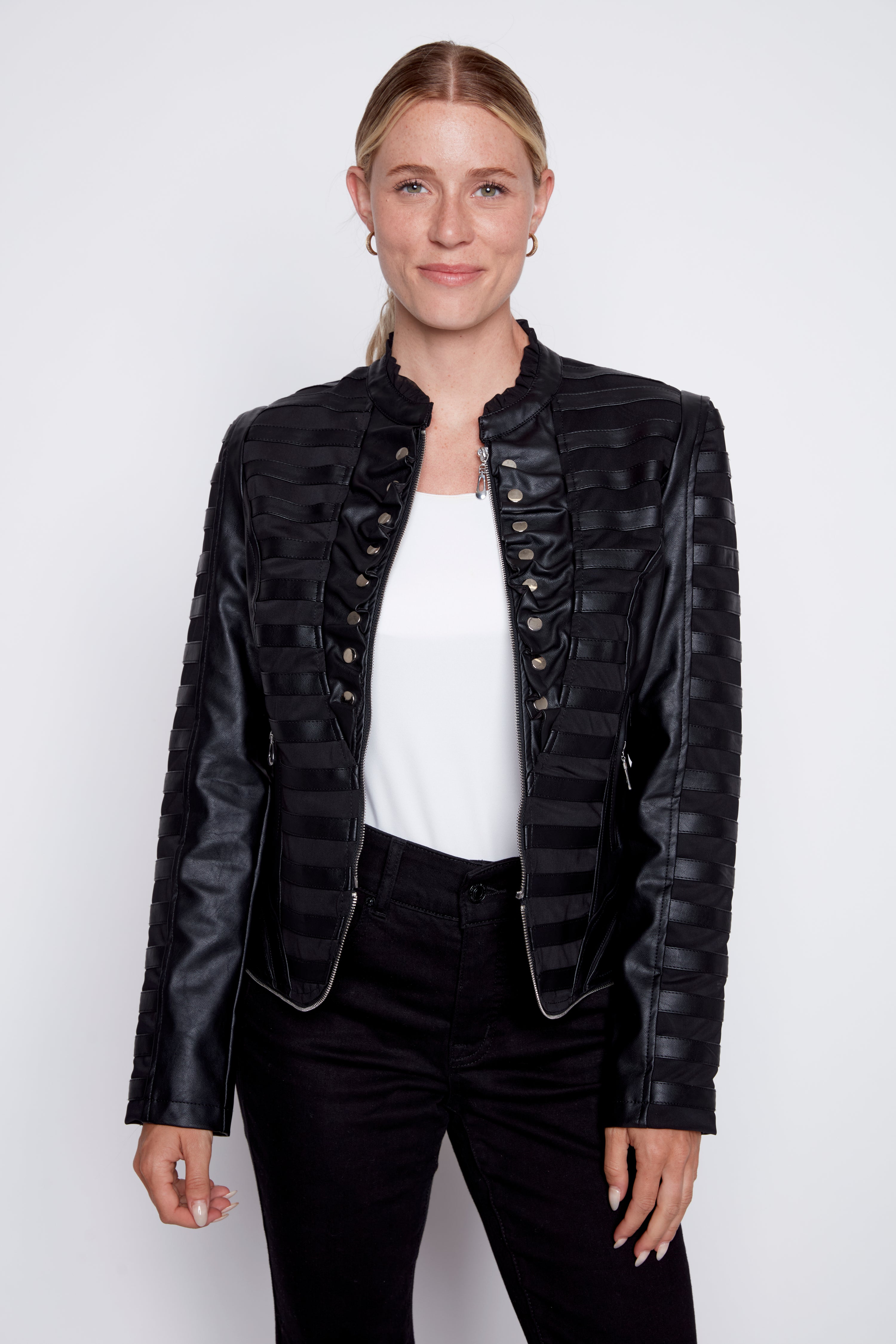 Pleather admiral jacket