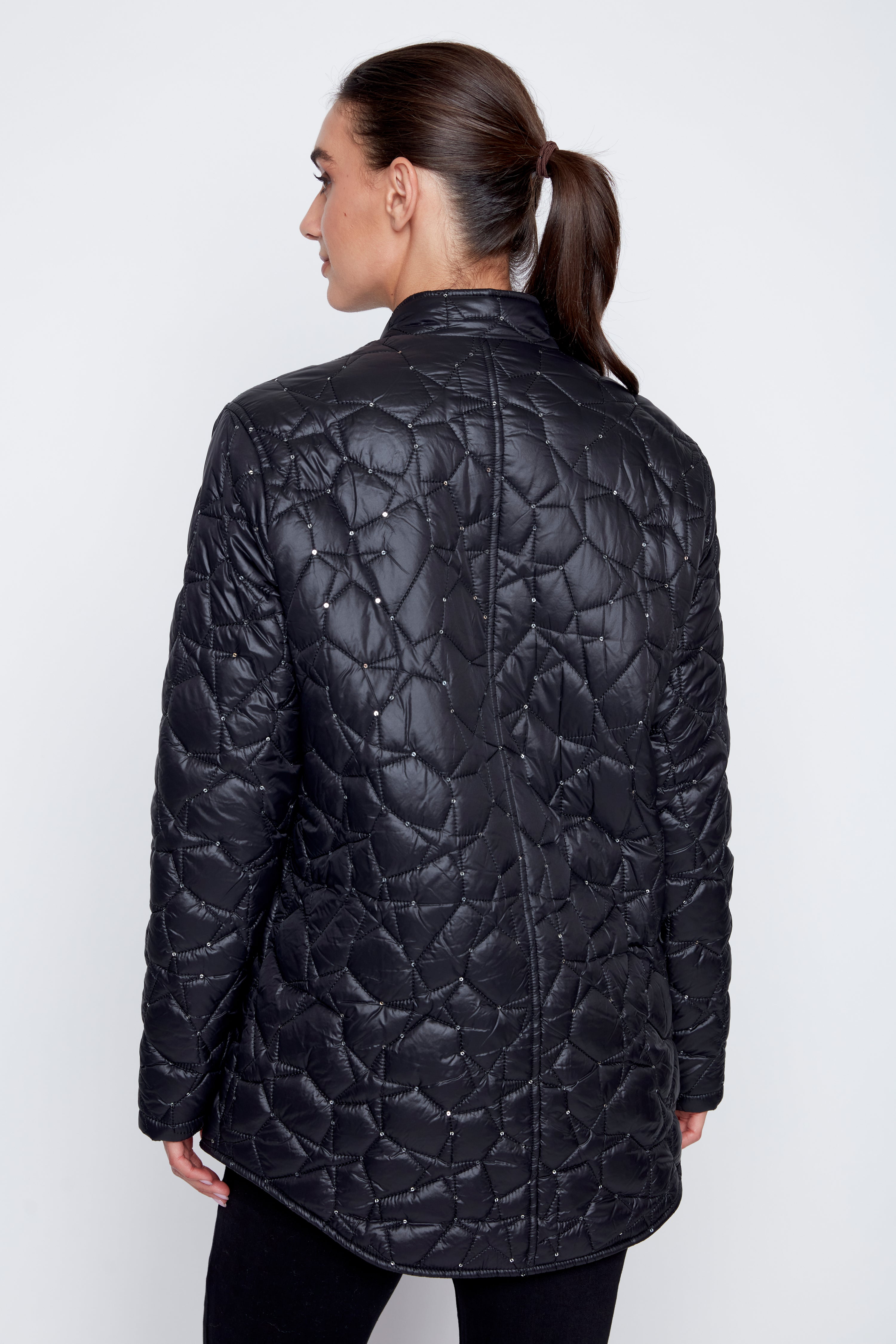 La veste matelassée avec détails en strass