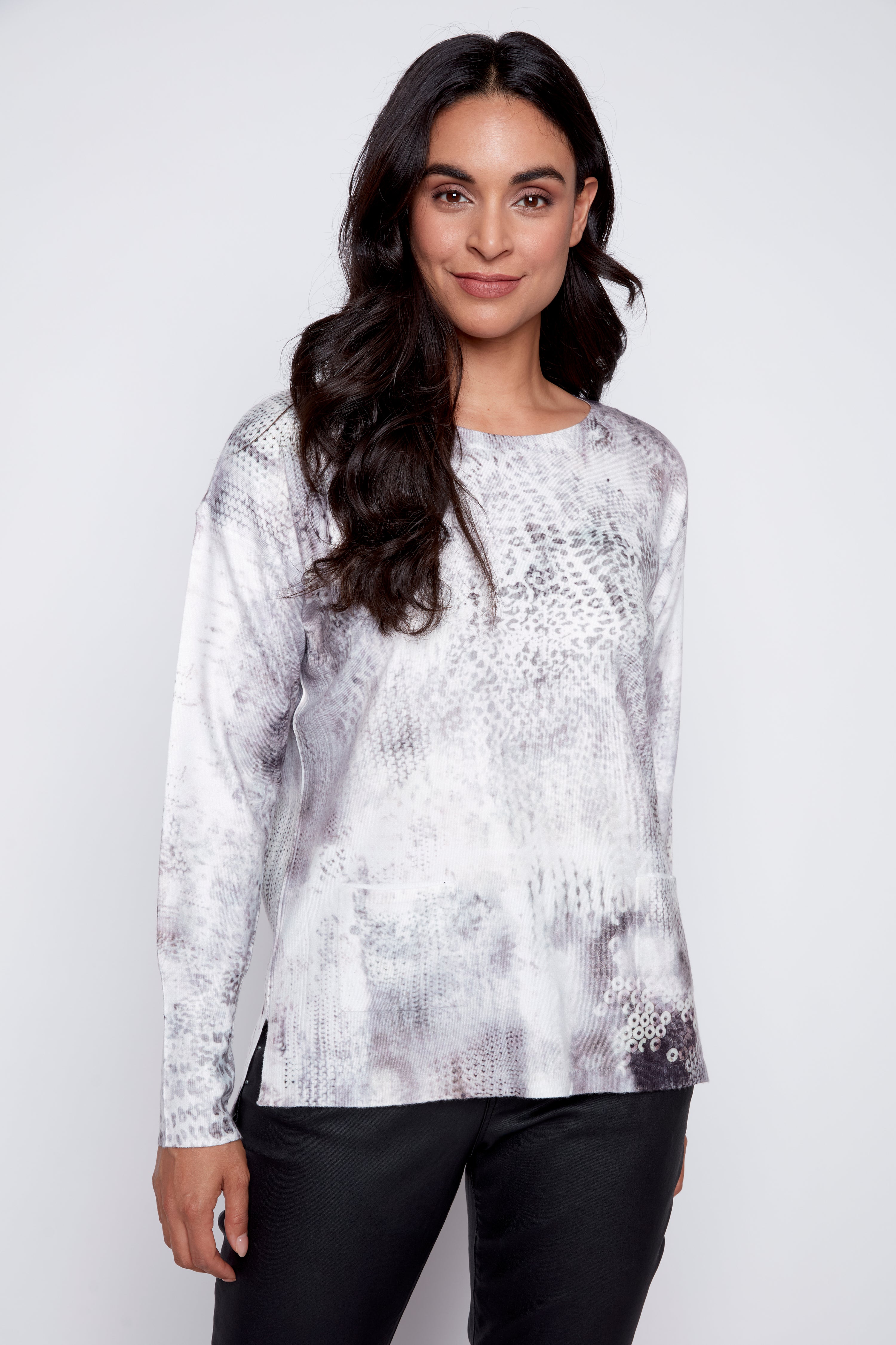 Animal print sweater