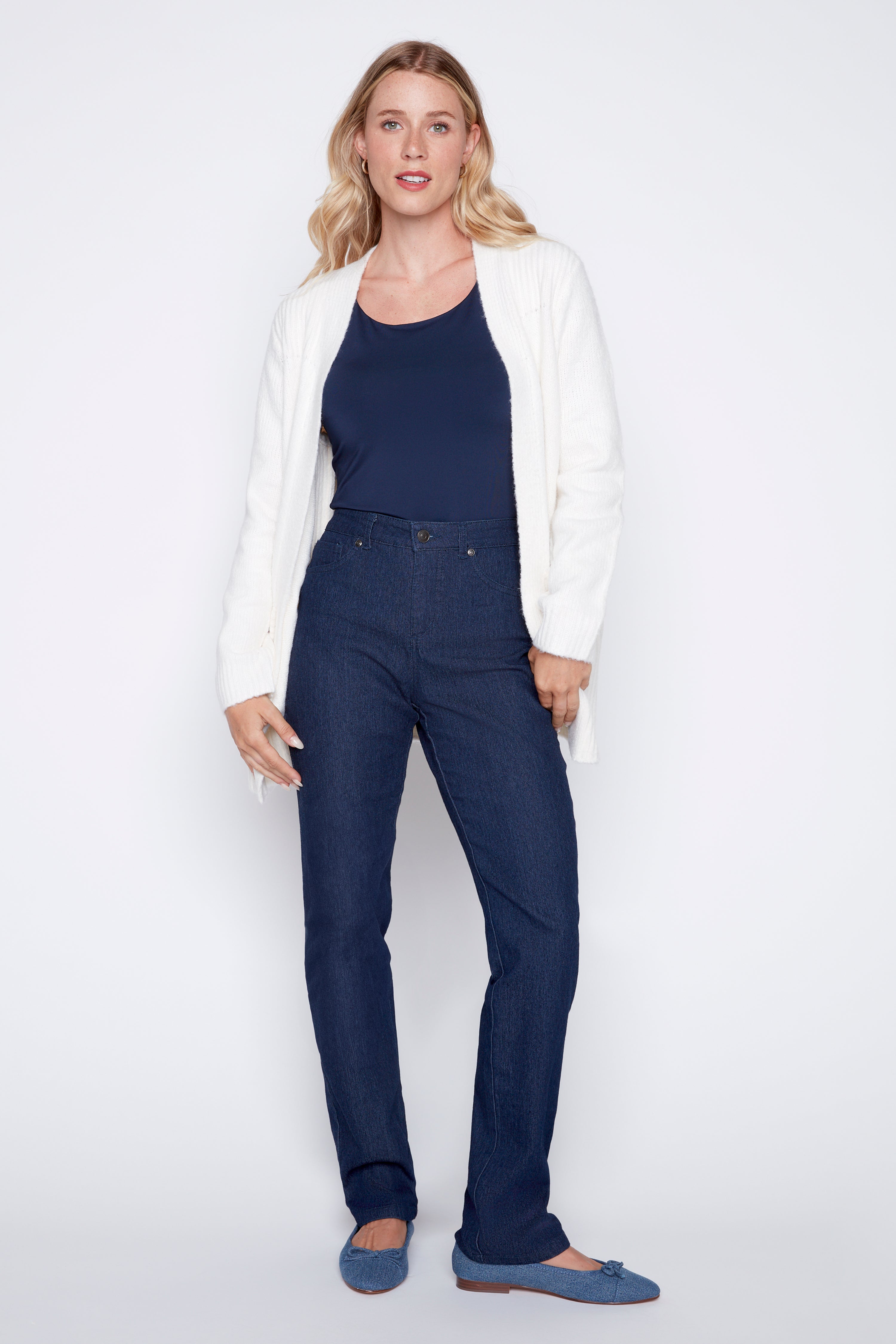 Solid judge collar cardigan