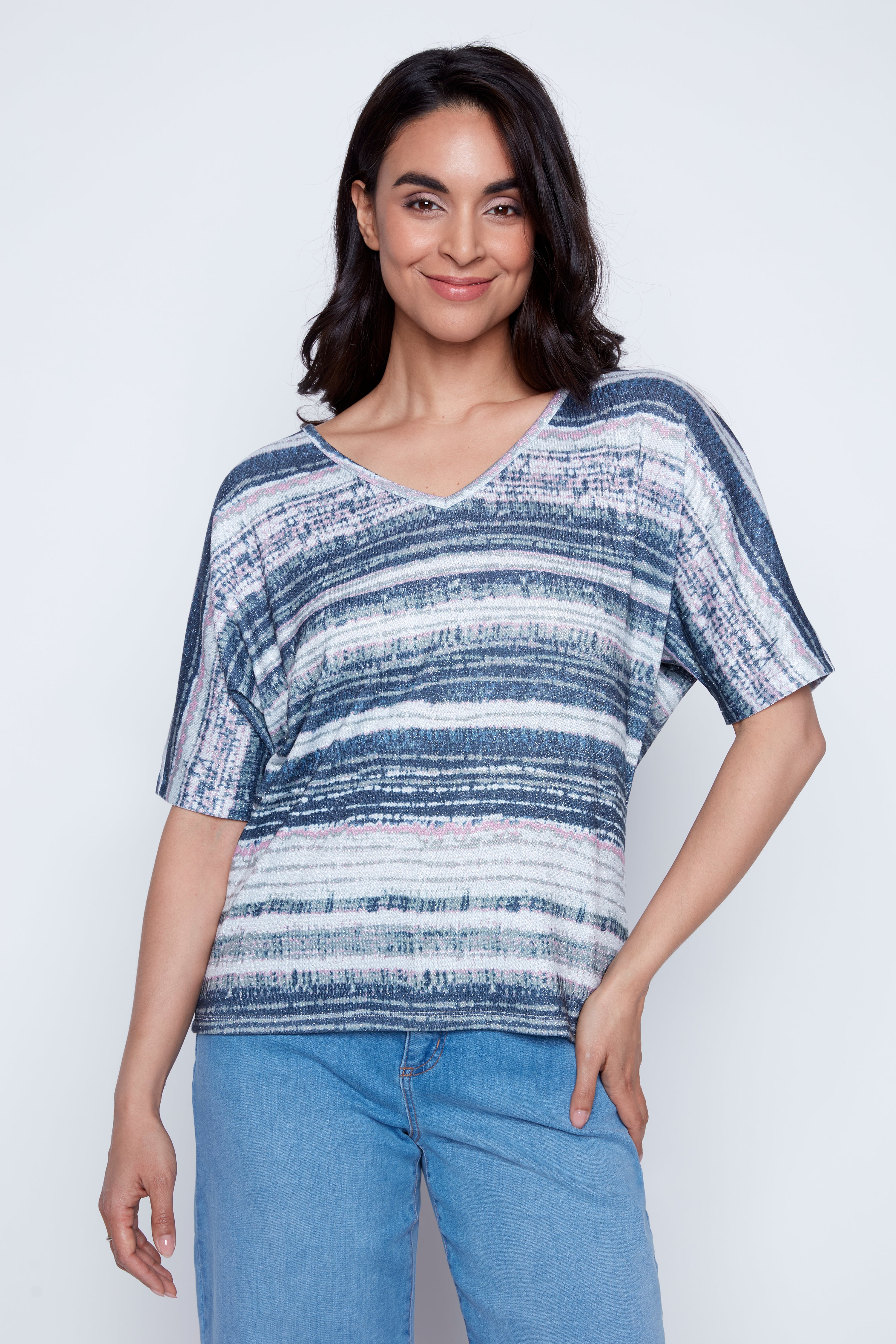 Lurex stripe top