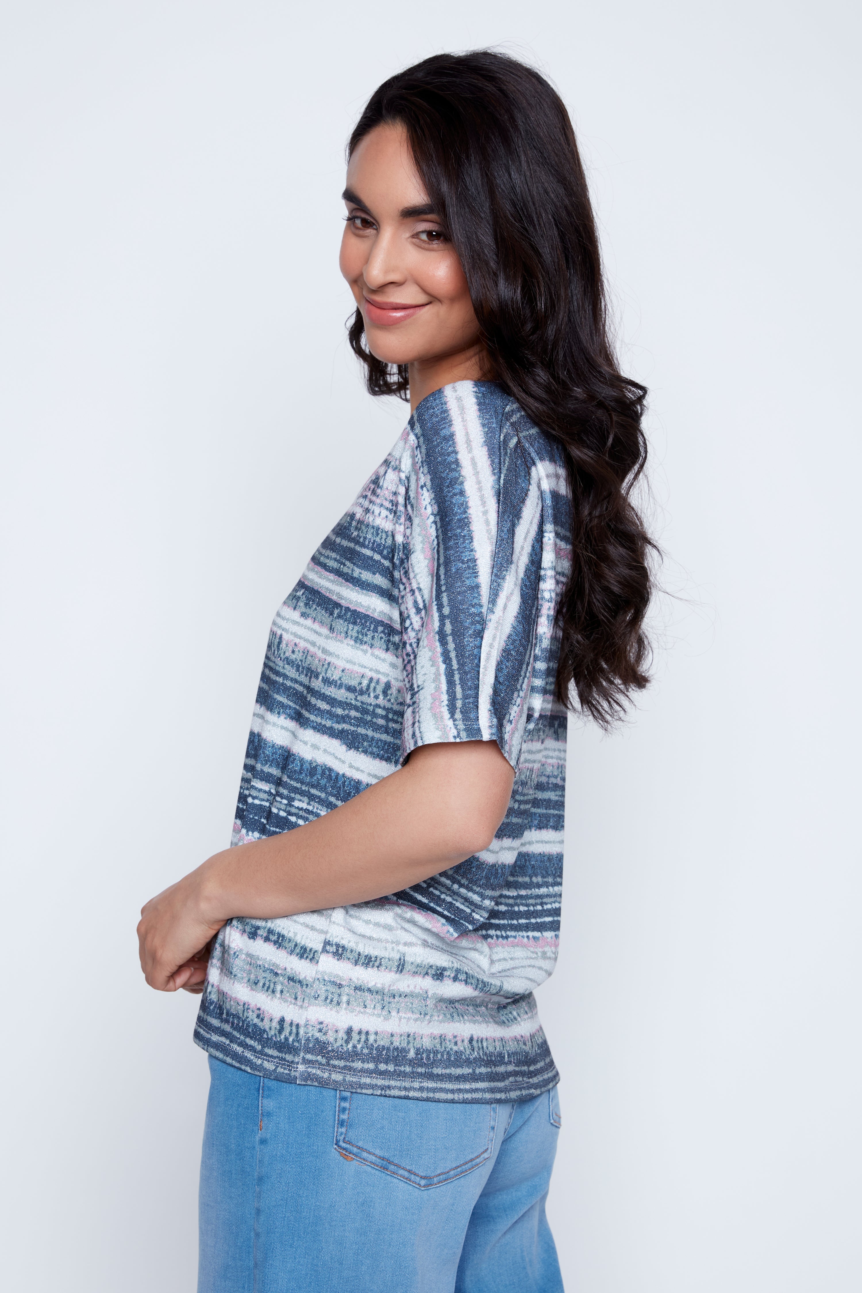 Lurex stripe top