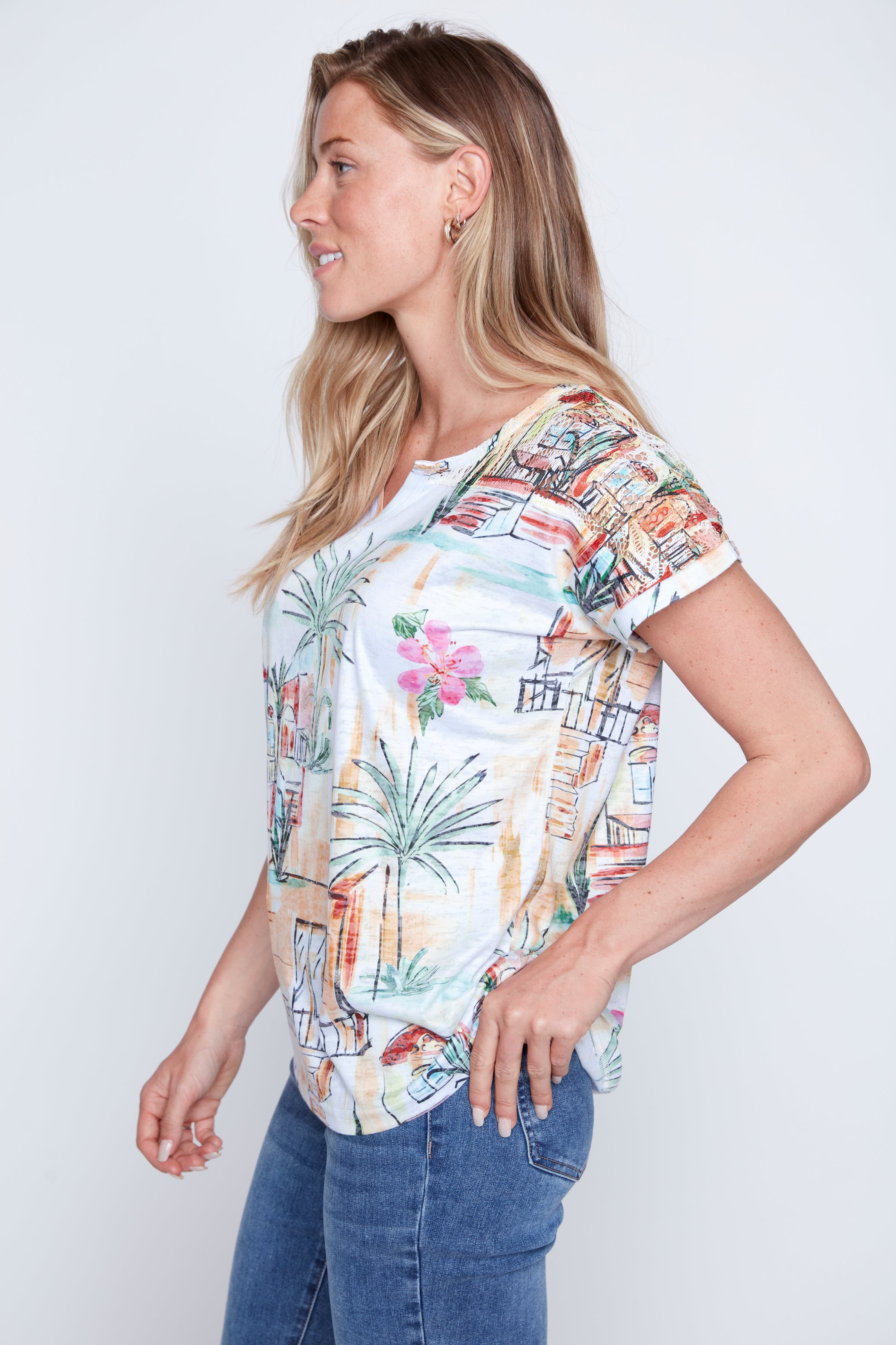 Tropical landscape t-shirt