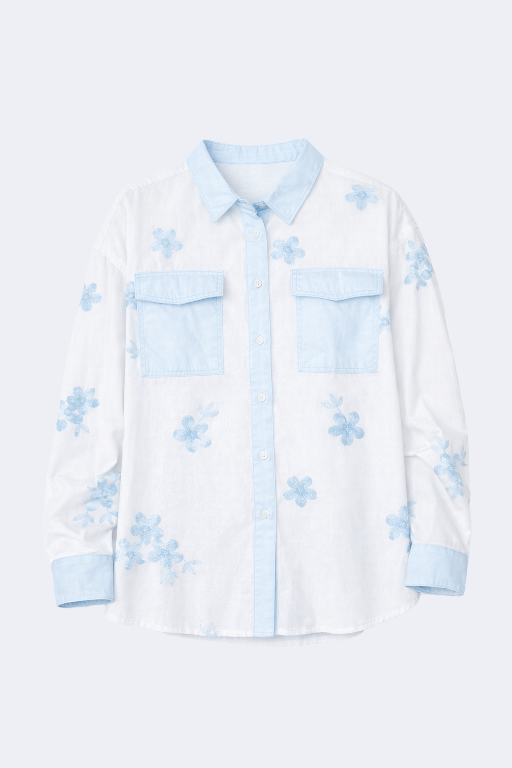 La blouse en coton à broderies florales