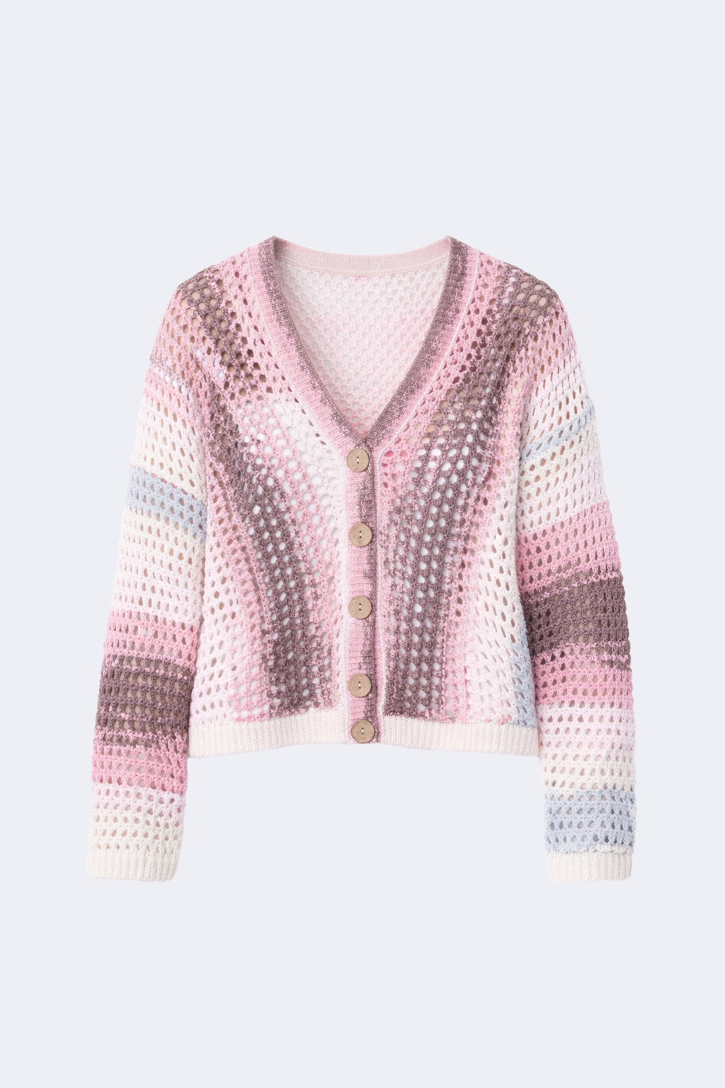 Colored crochet cardigan