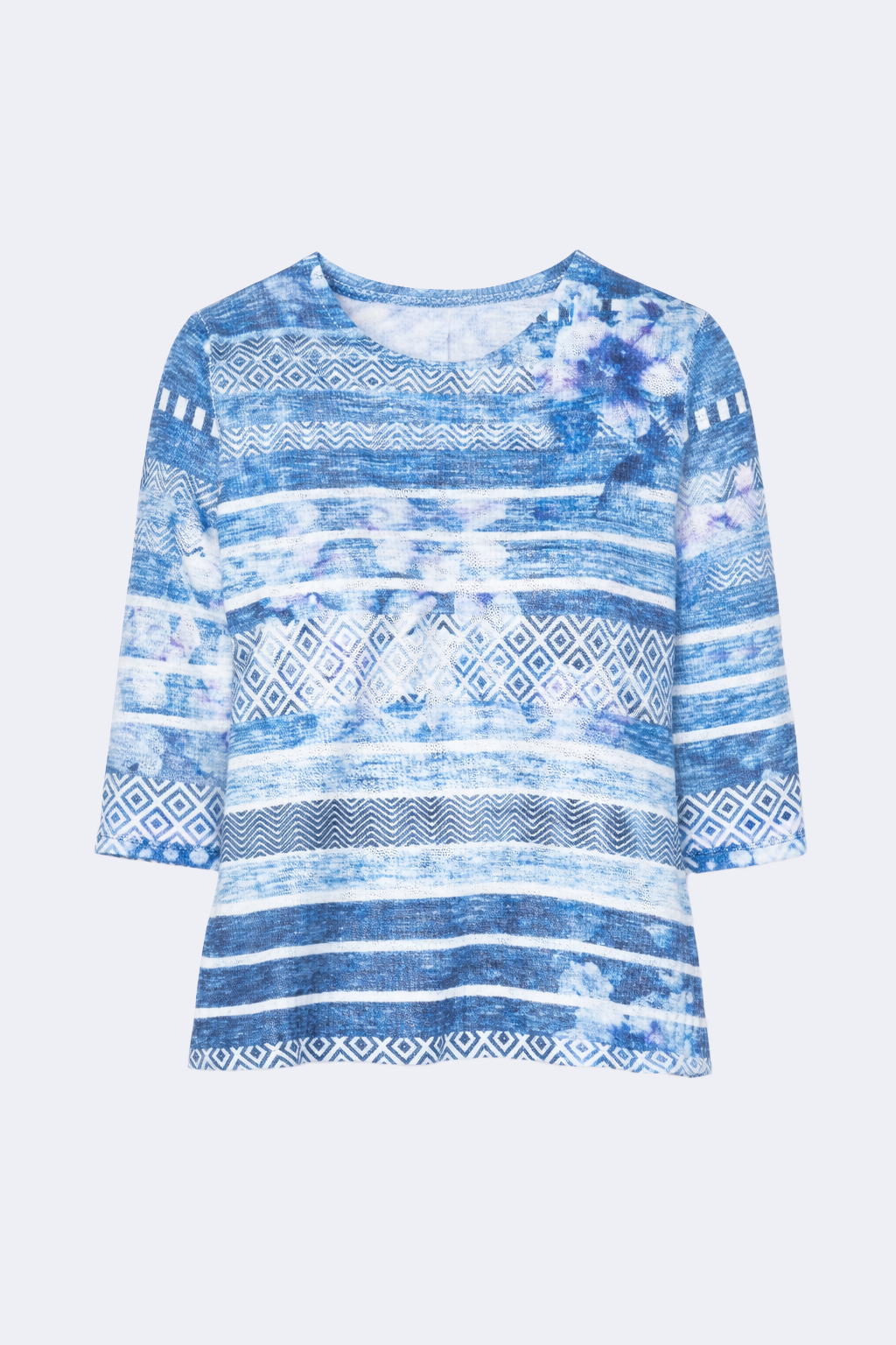 Abstract stripe burn out t-shirt