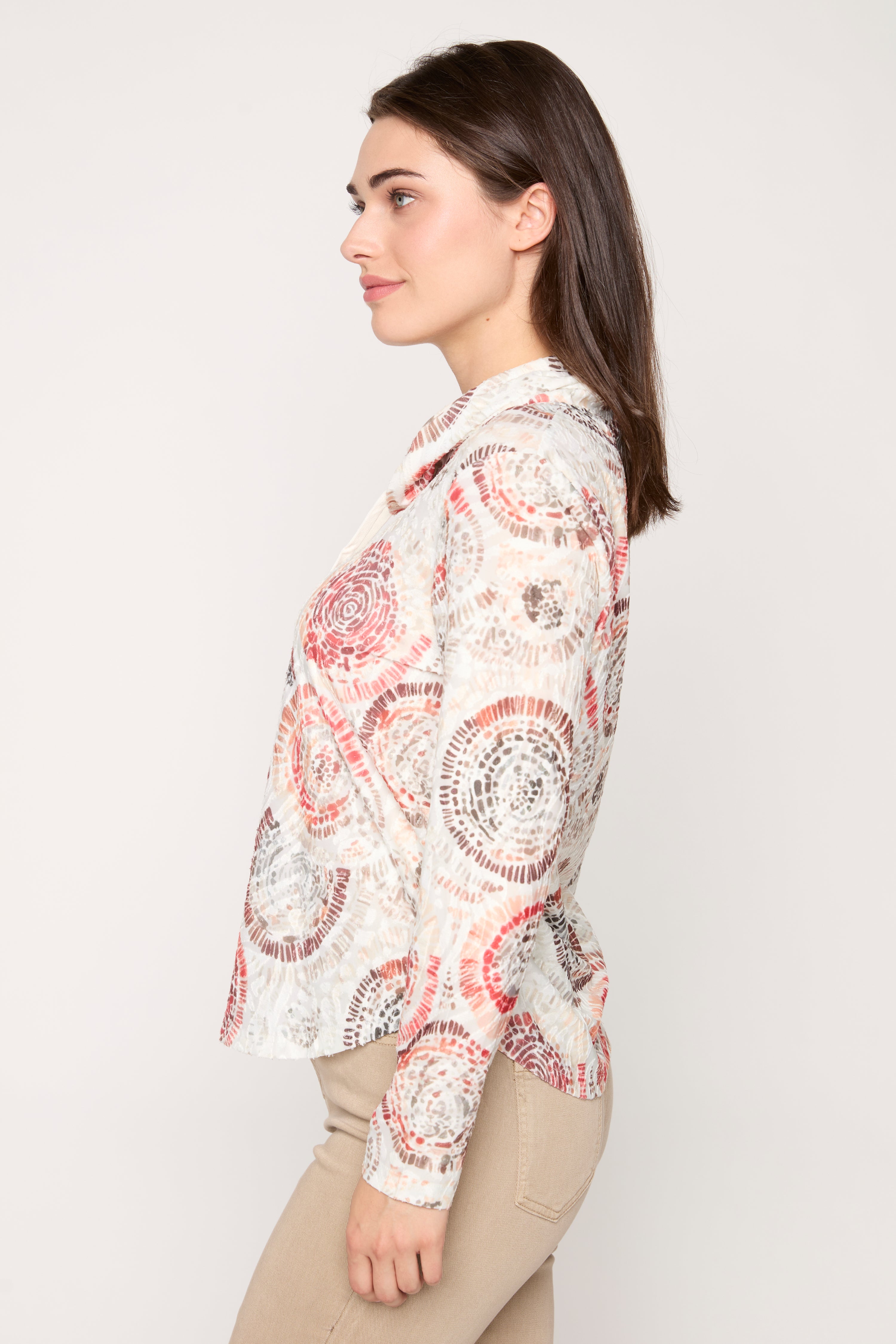 Abstract Print Knit Top