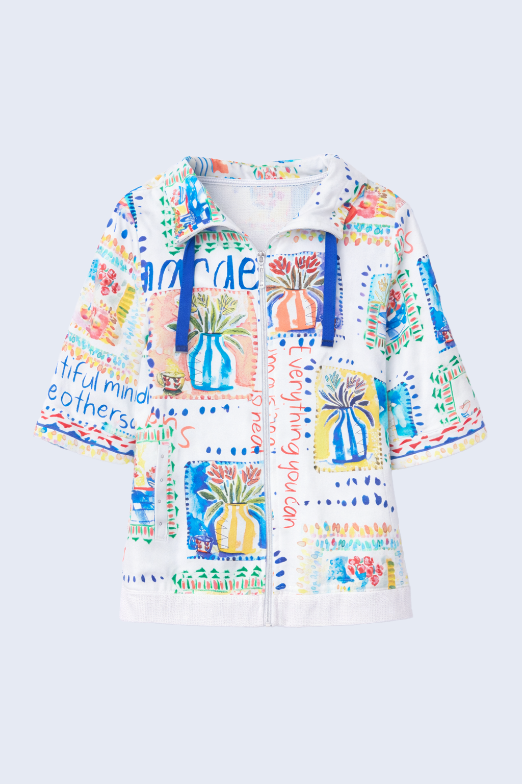 La veste courte à imprimé floral