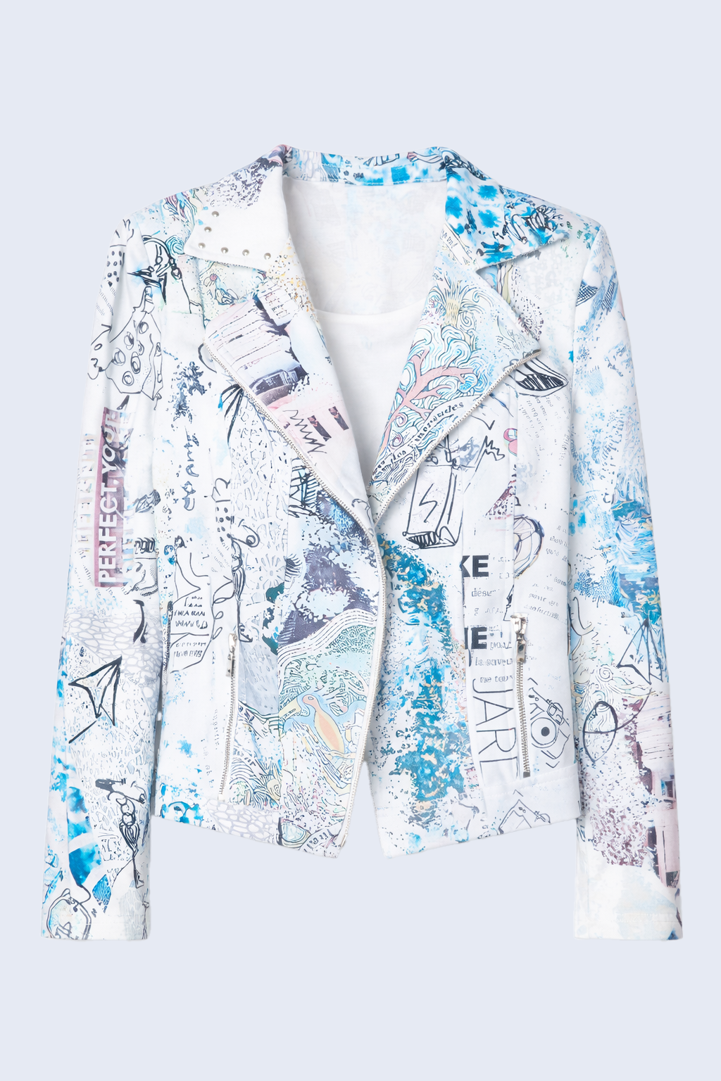 Le blazer à imprimé journal