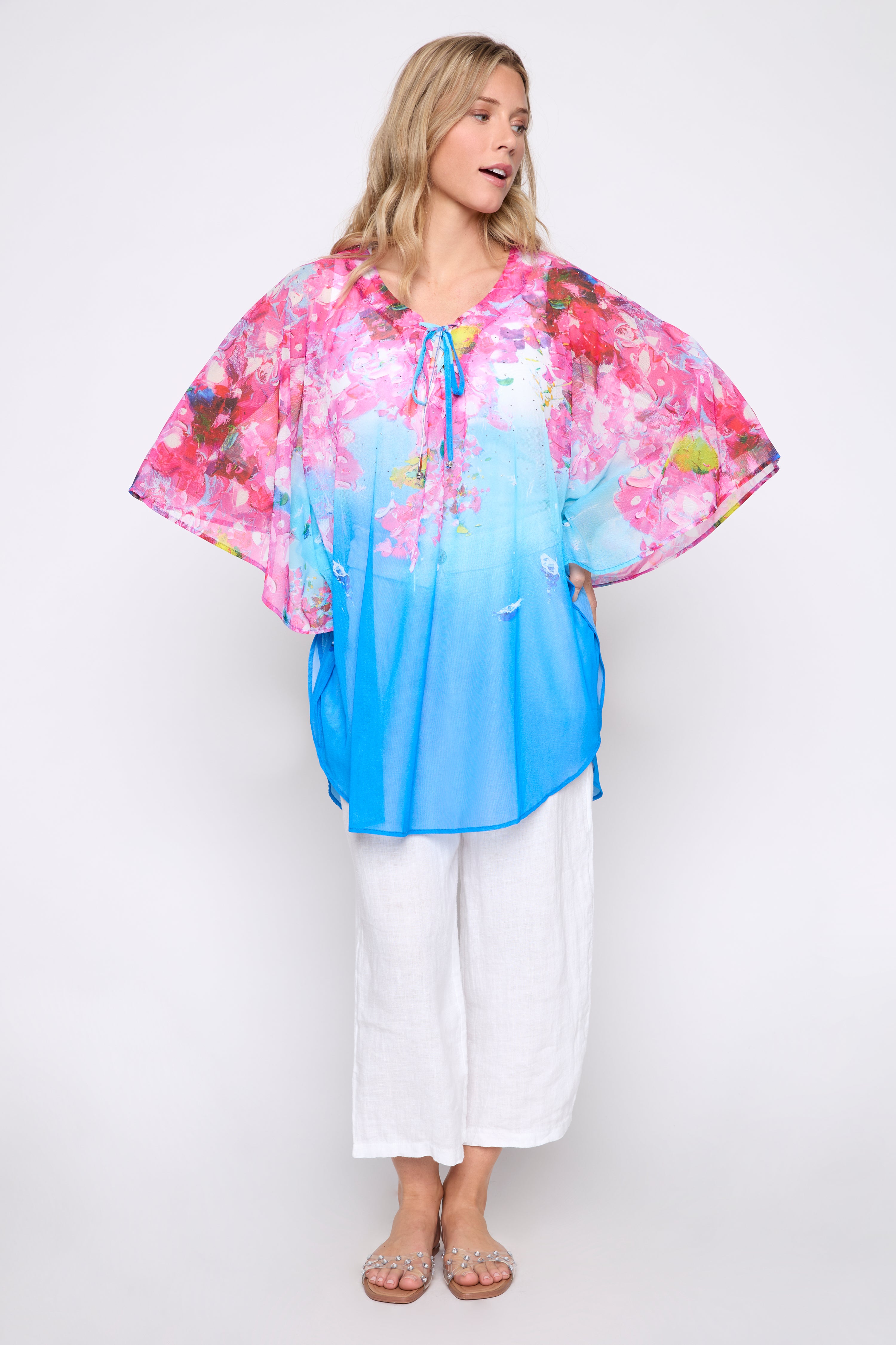 Le poncho à imprimée Capri