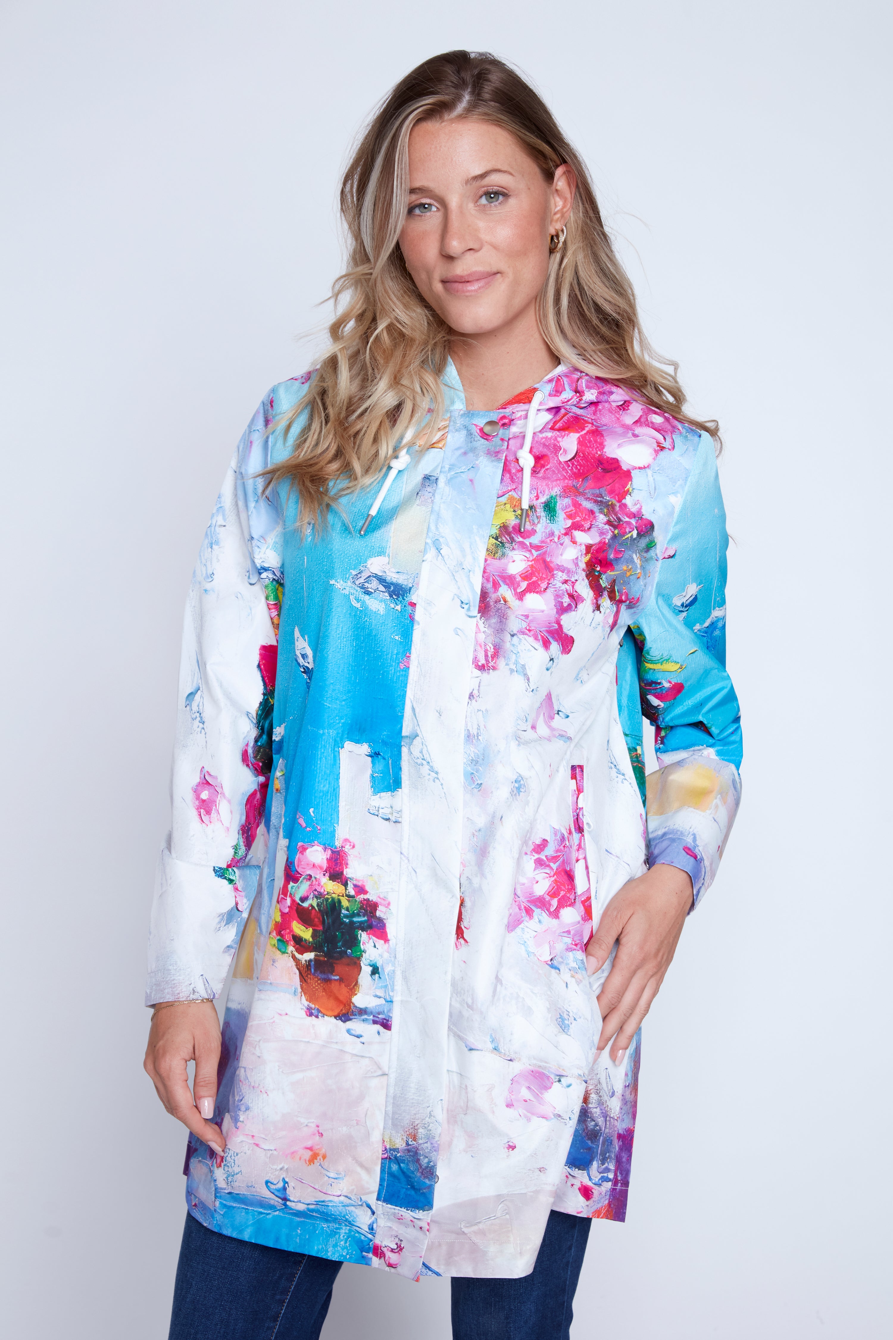 Capri print raincoat