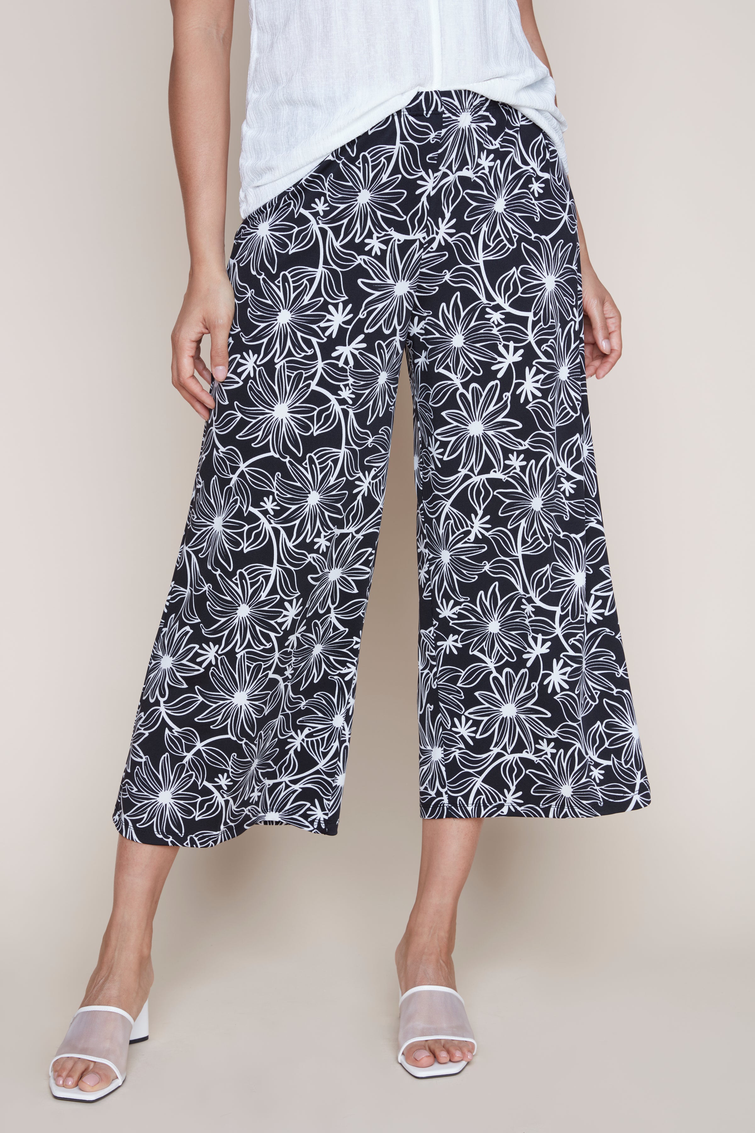 Le pantalon gaucho motif floral