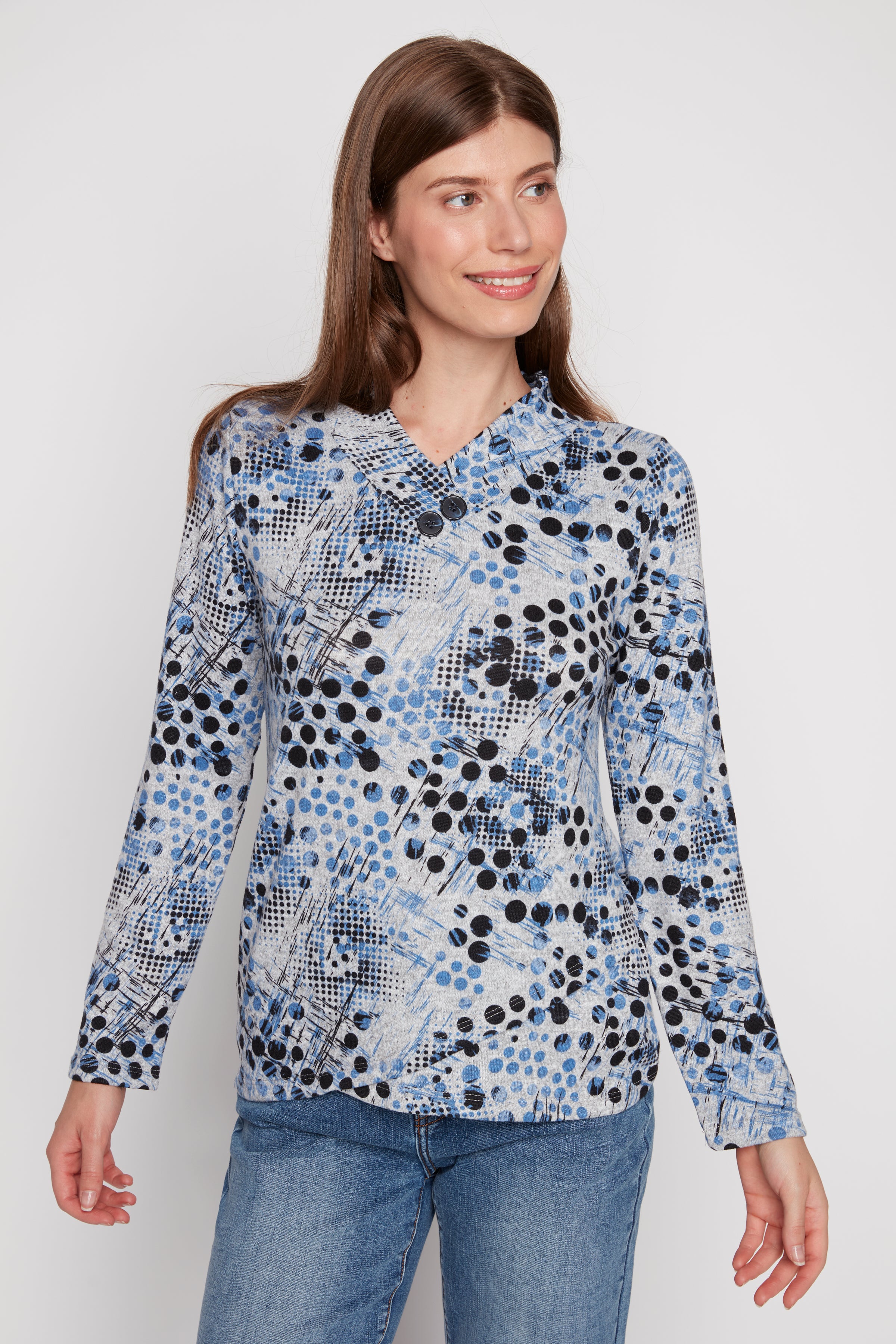 Abstract print top