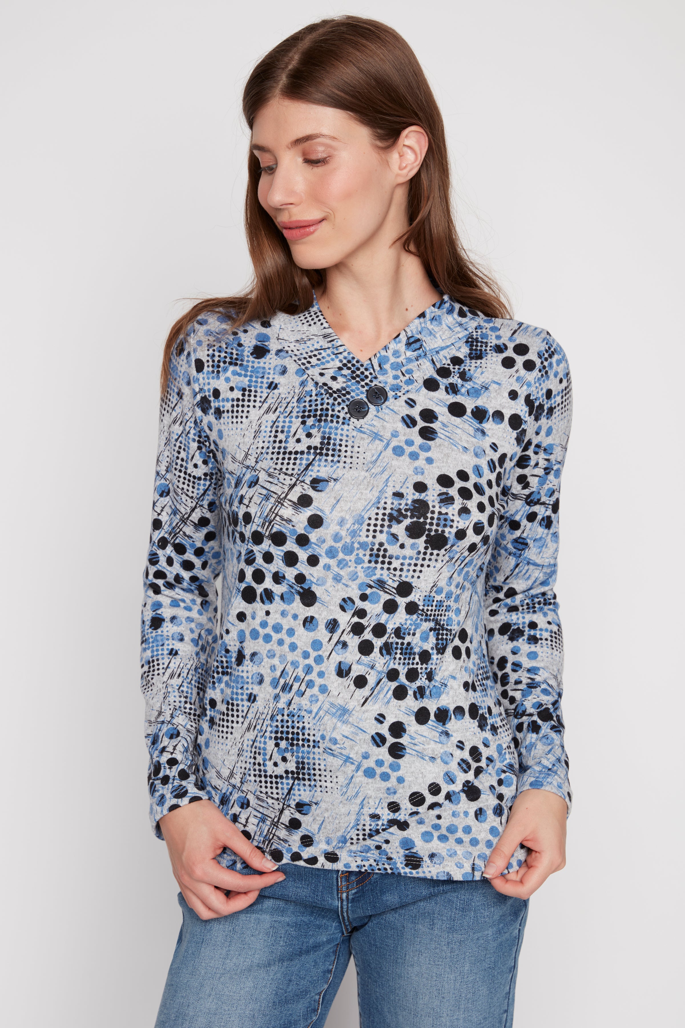 Abstract print top