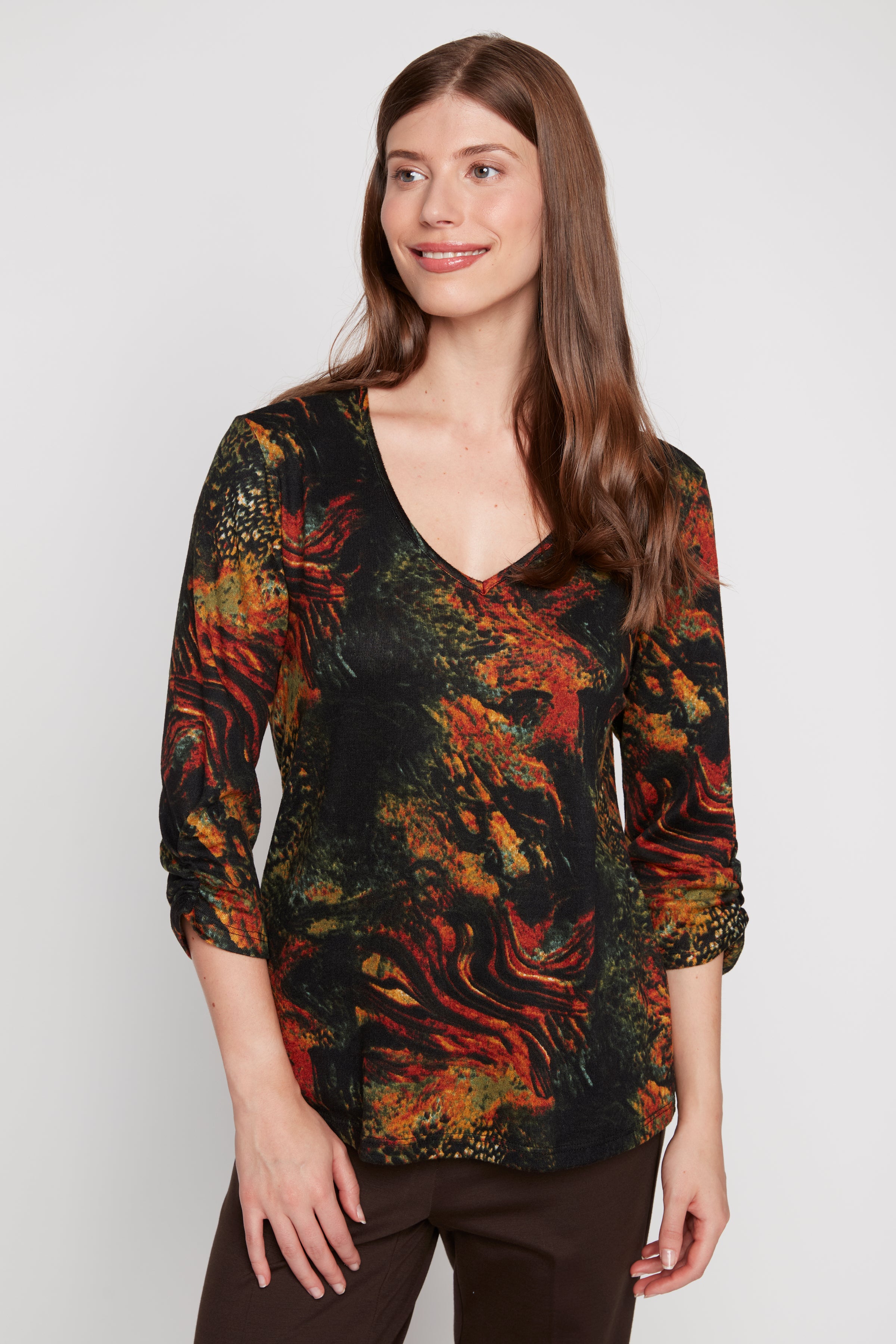 Abstract print top