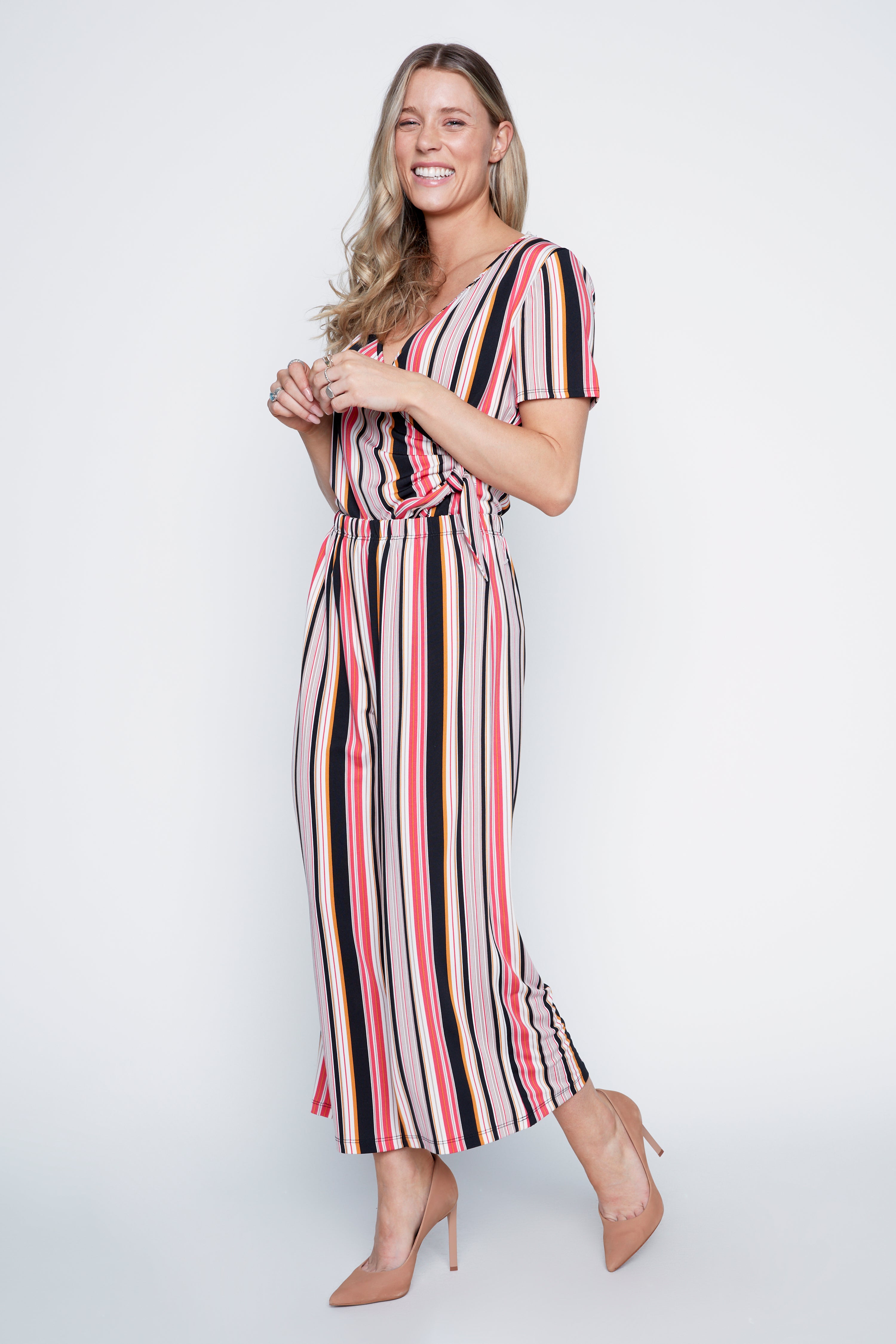 Stripe gaucho pant