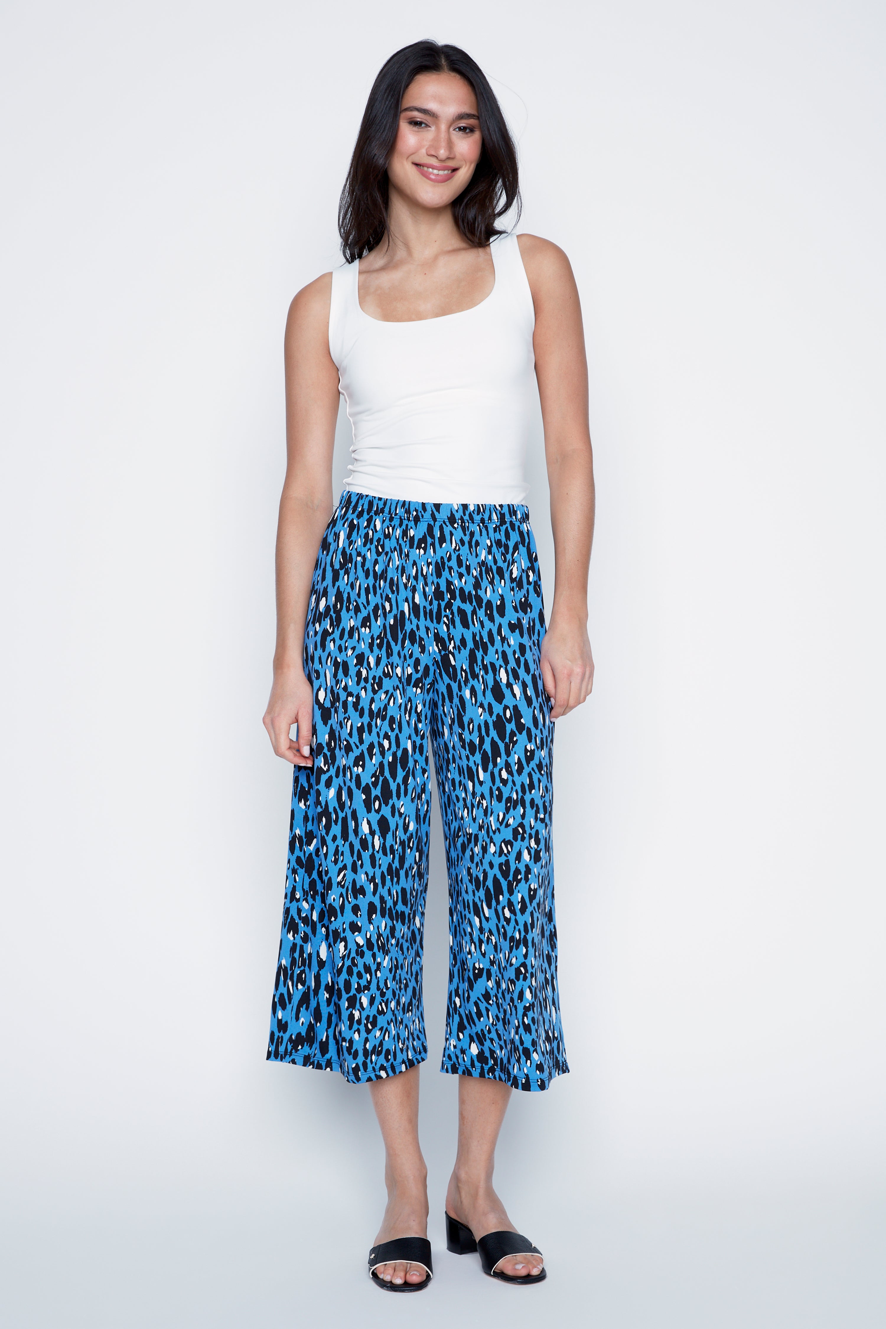 Animal print gaucho pant