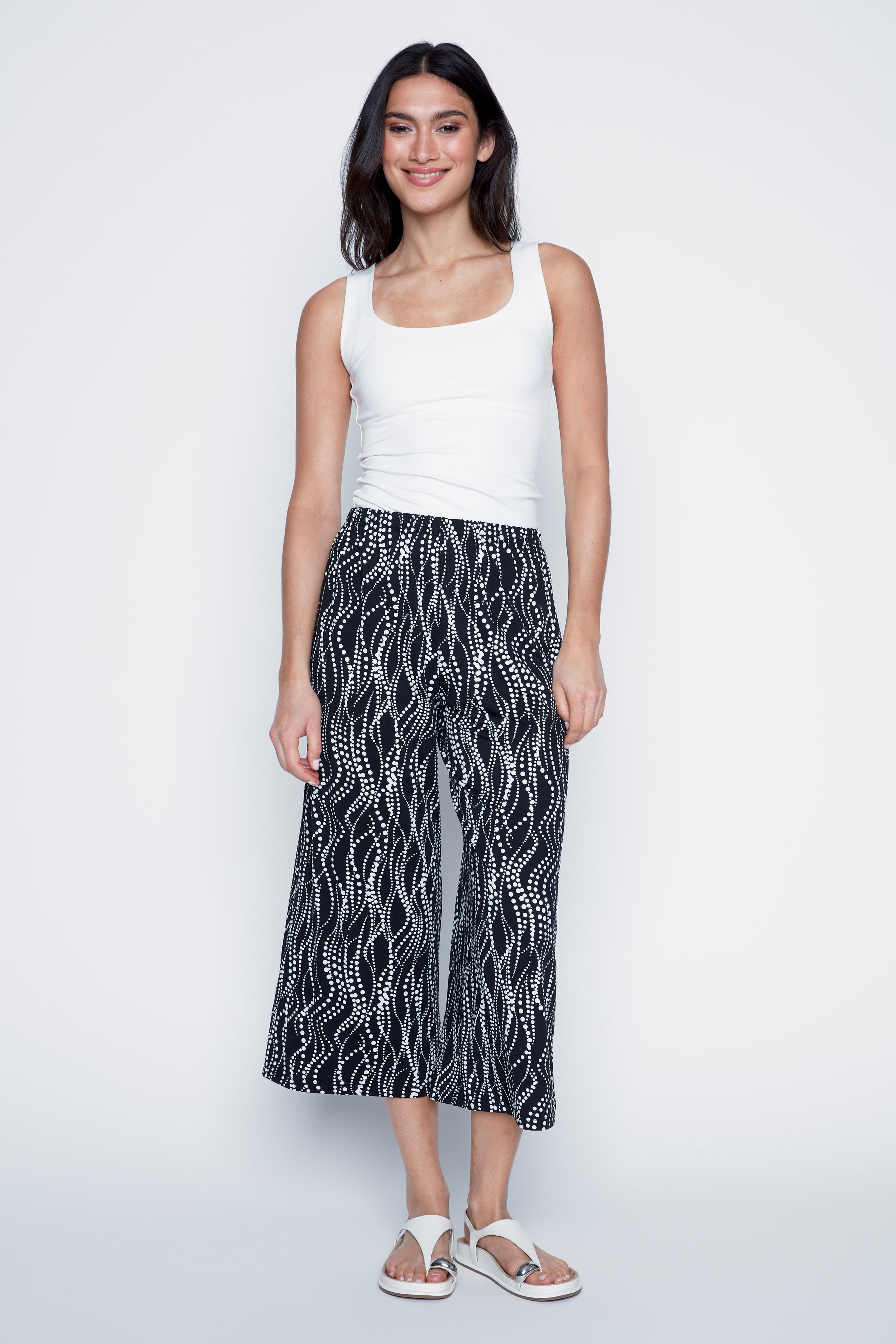 Multi dots print gaucho pant