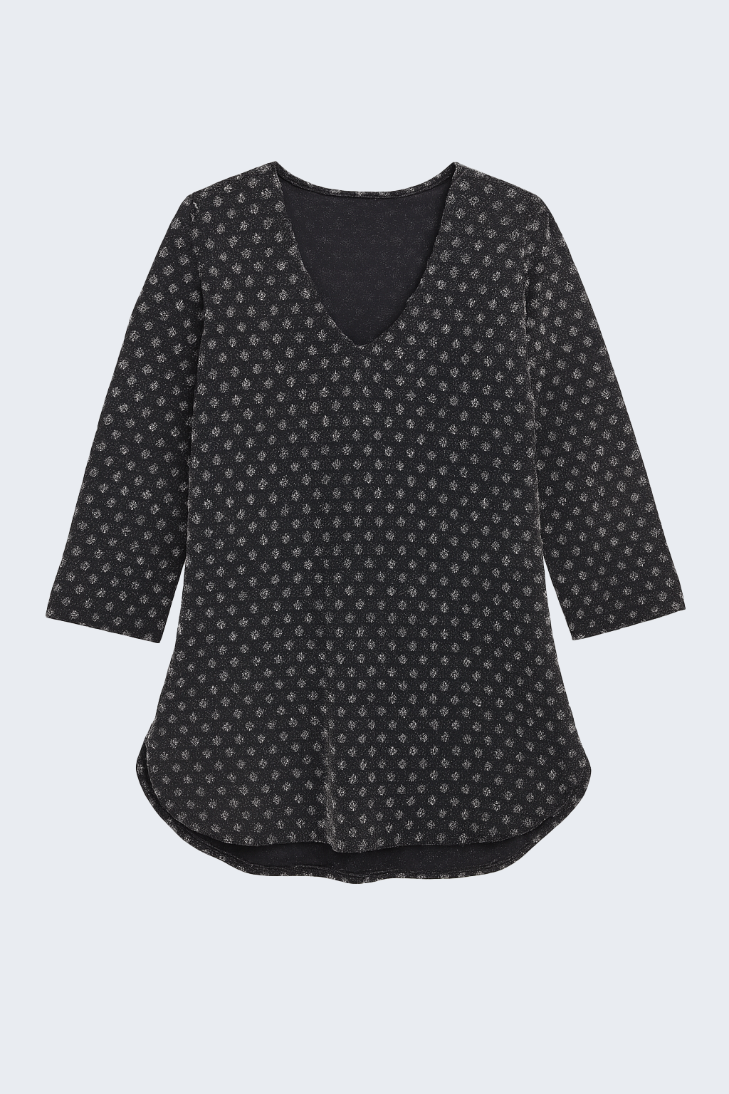 Bell sleeve lurex dot tunic