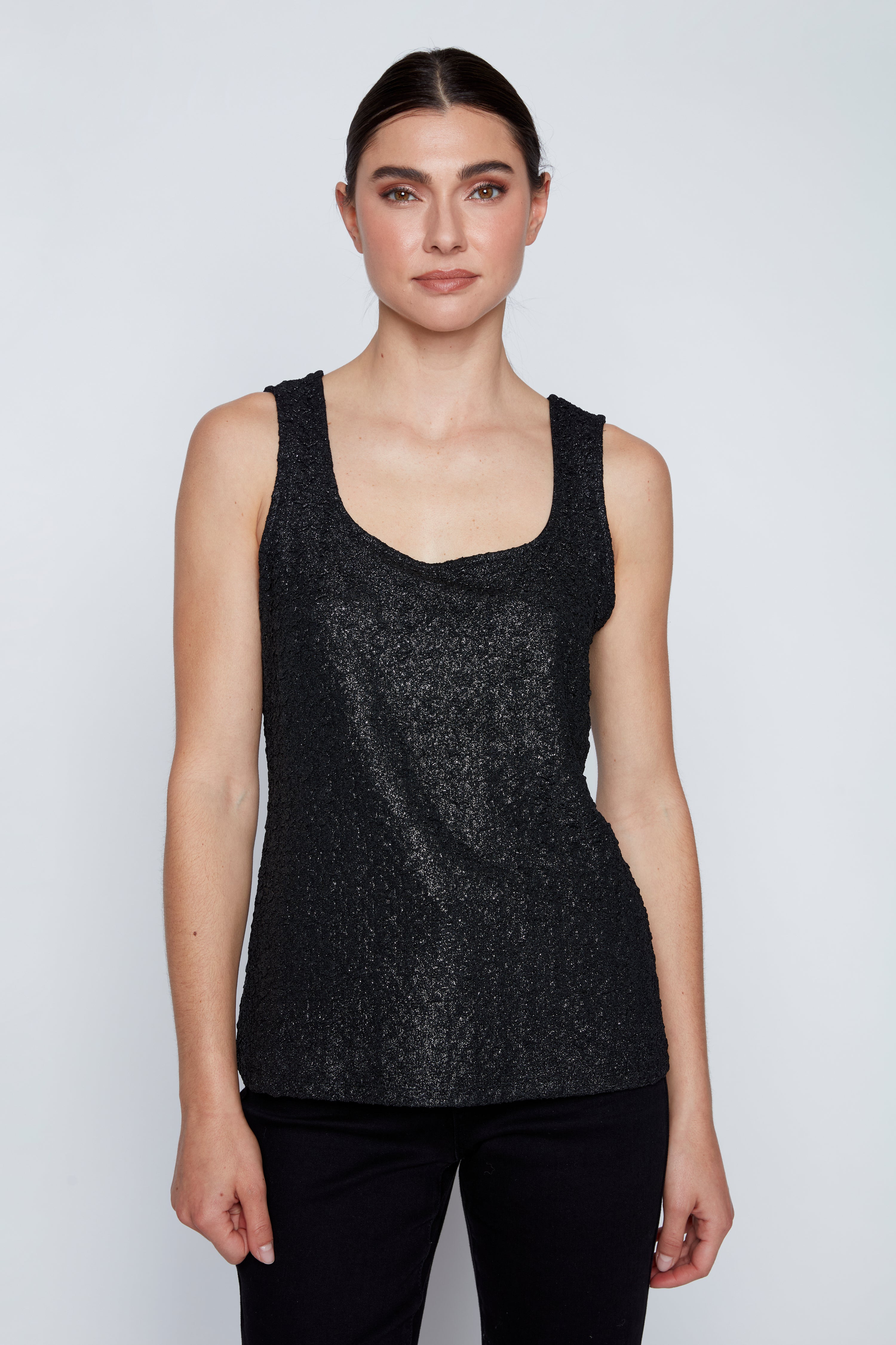 Square neck lurex cami
