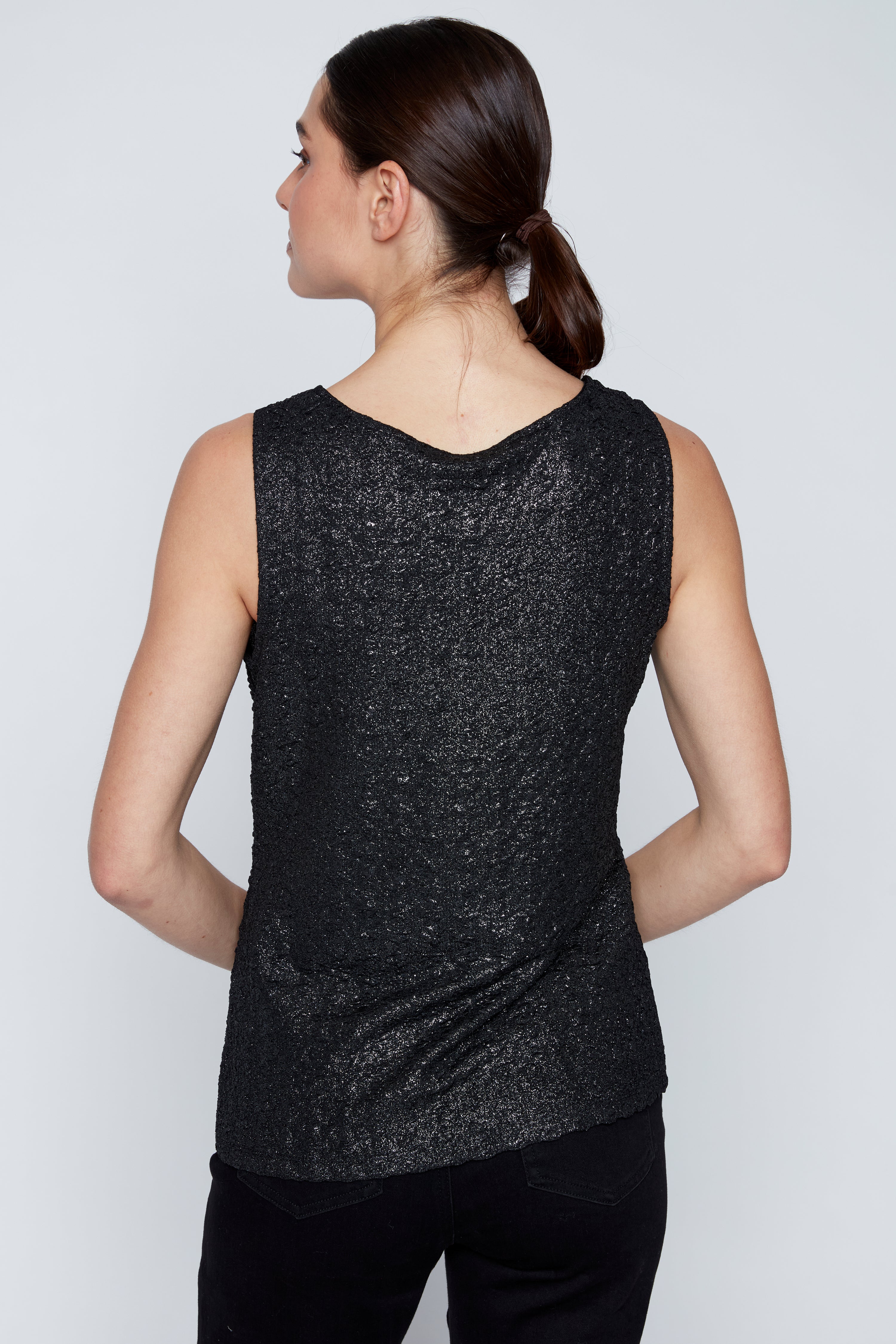 Square neck lurex cami