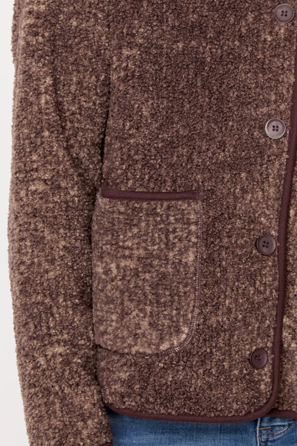 Collarless Boucle Jacket