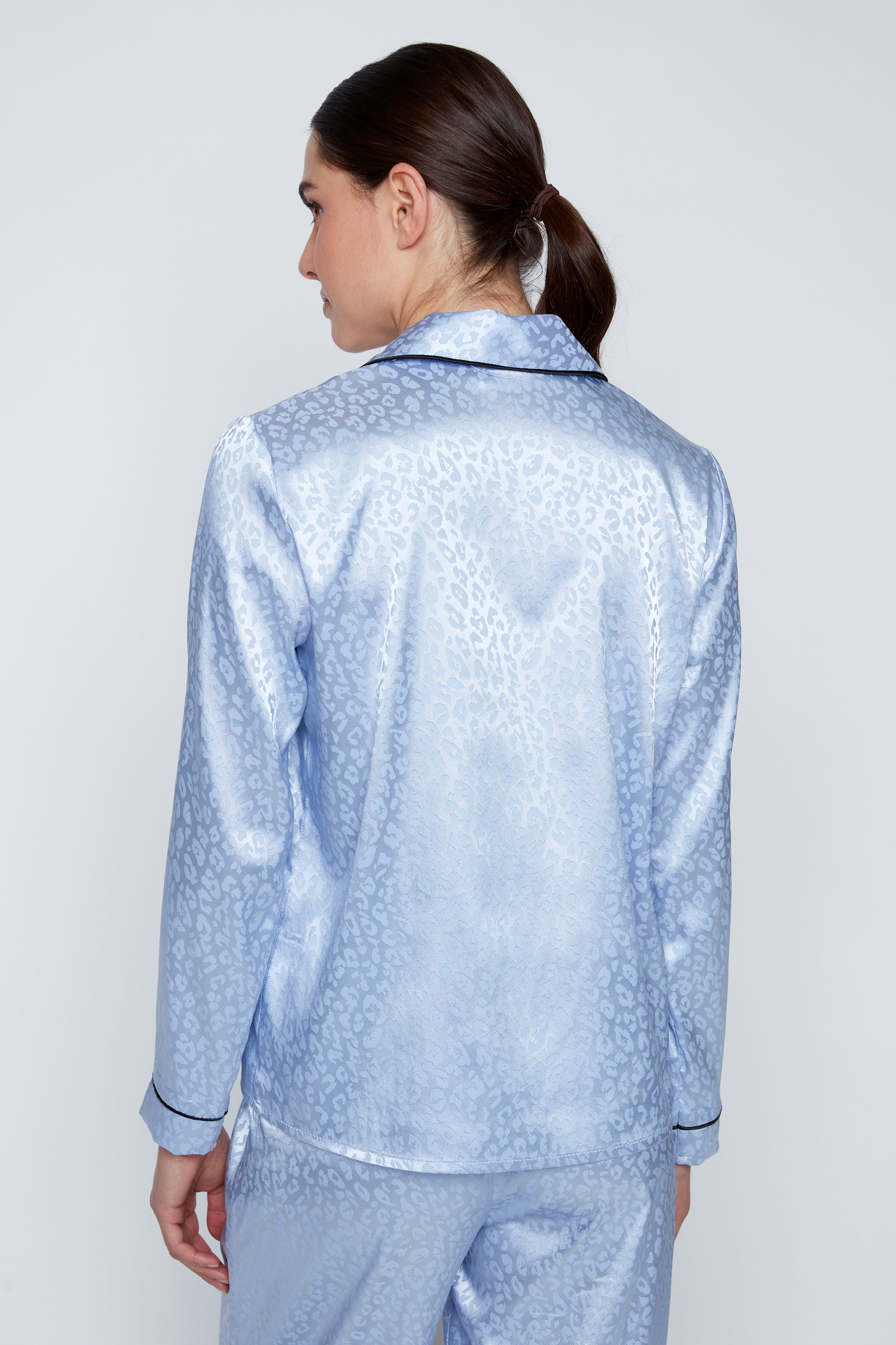 Animal print satin pyjama set