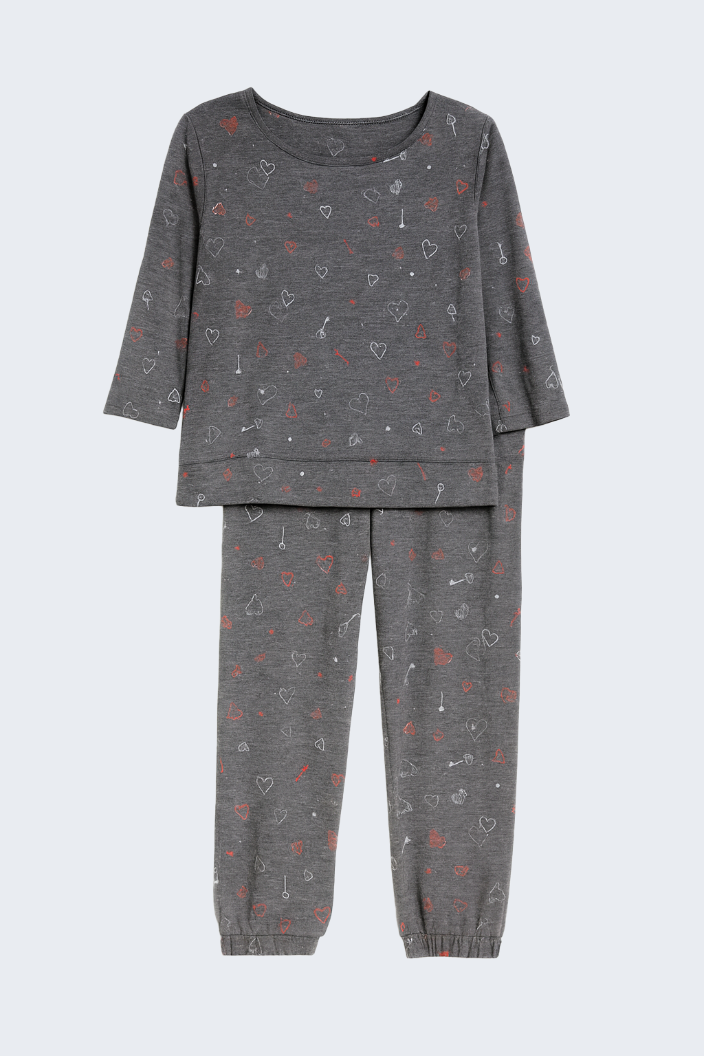 Heart with eyes design loungewear set