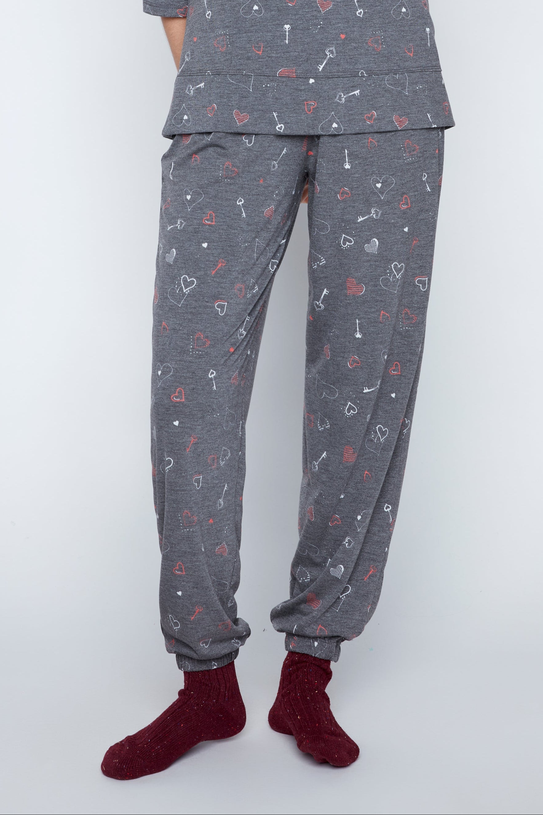 Heart with eyes design loungewear set