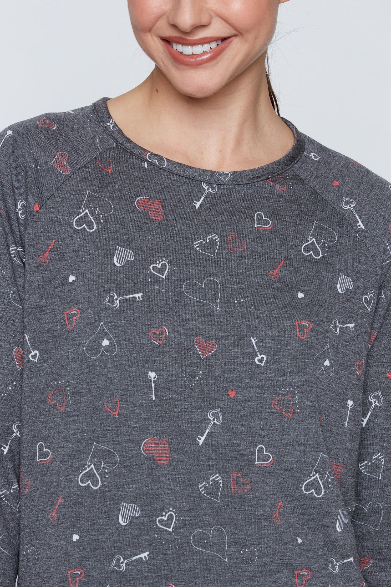 Heart with eyes design loungewear set