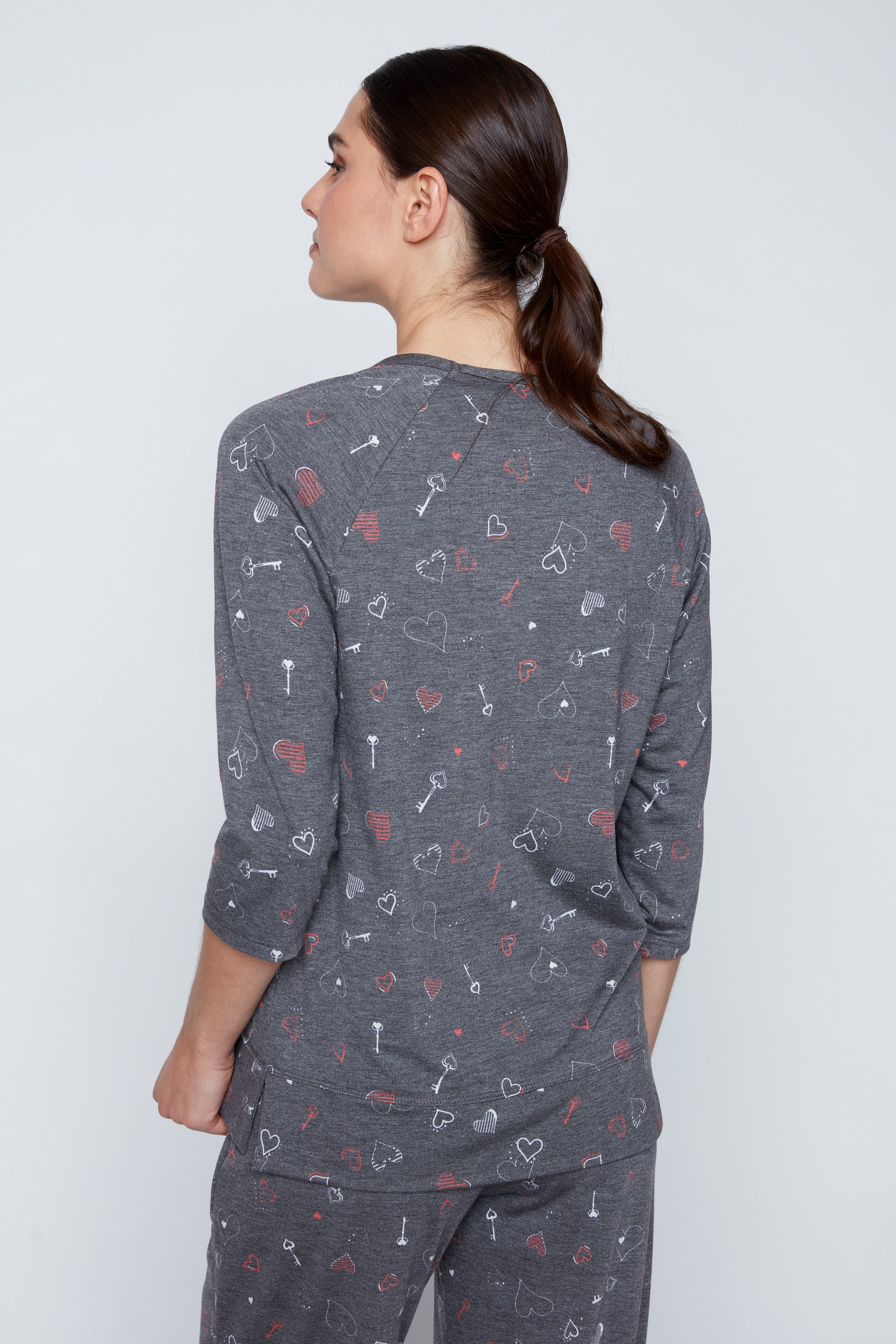 Heart with eyes design loungewear set