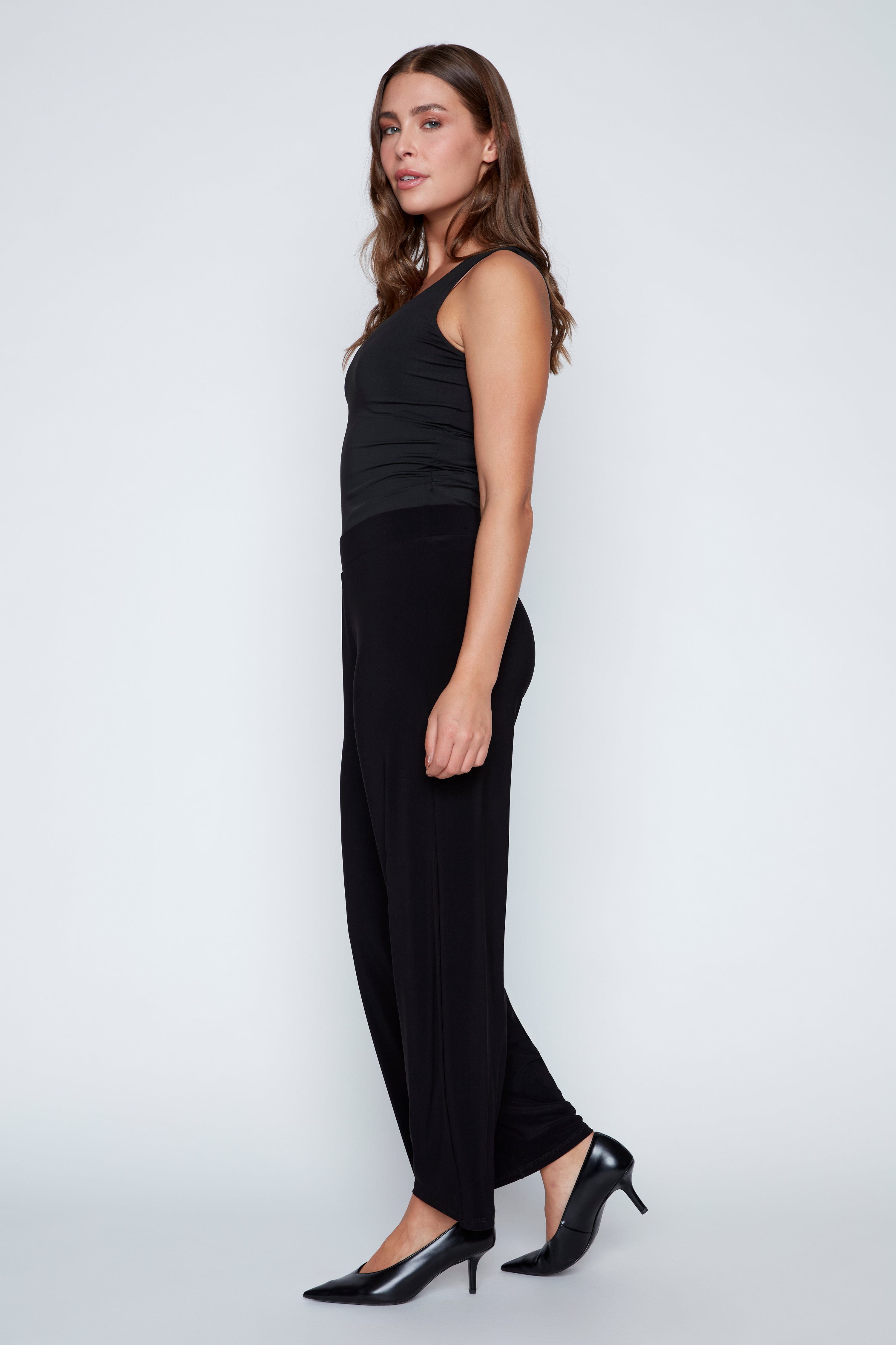 Wide leg heavy knit pant