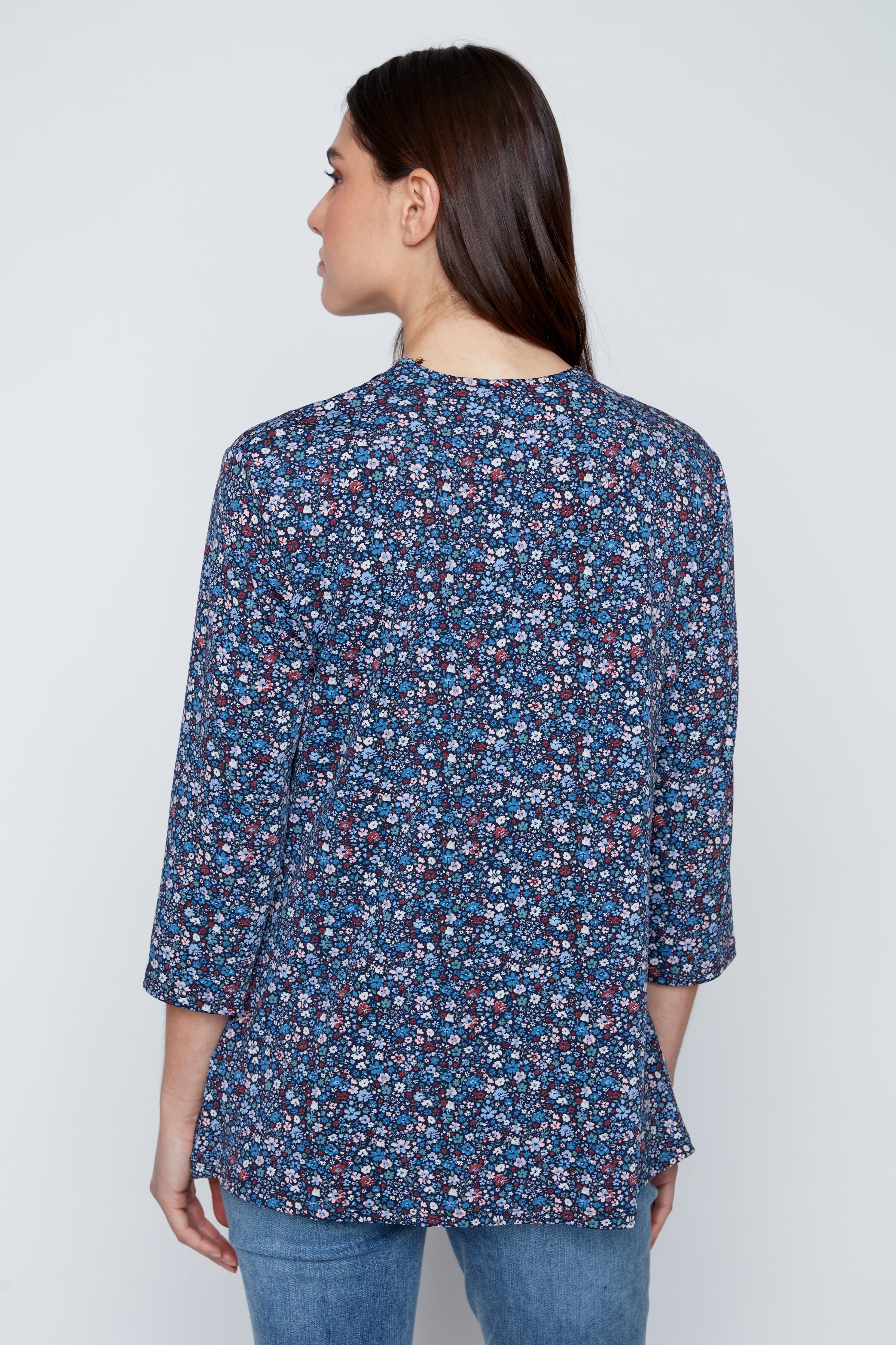 Mini floral knit top