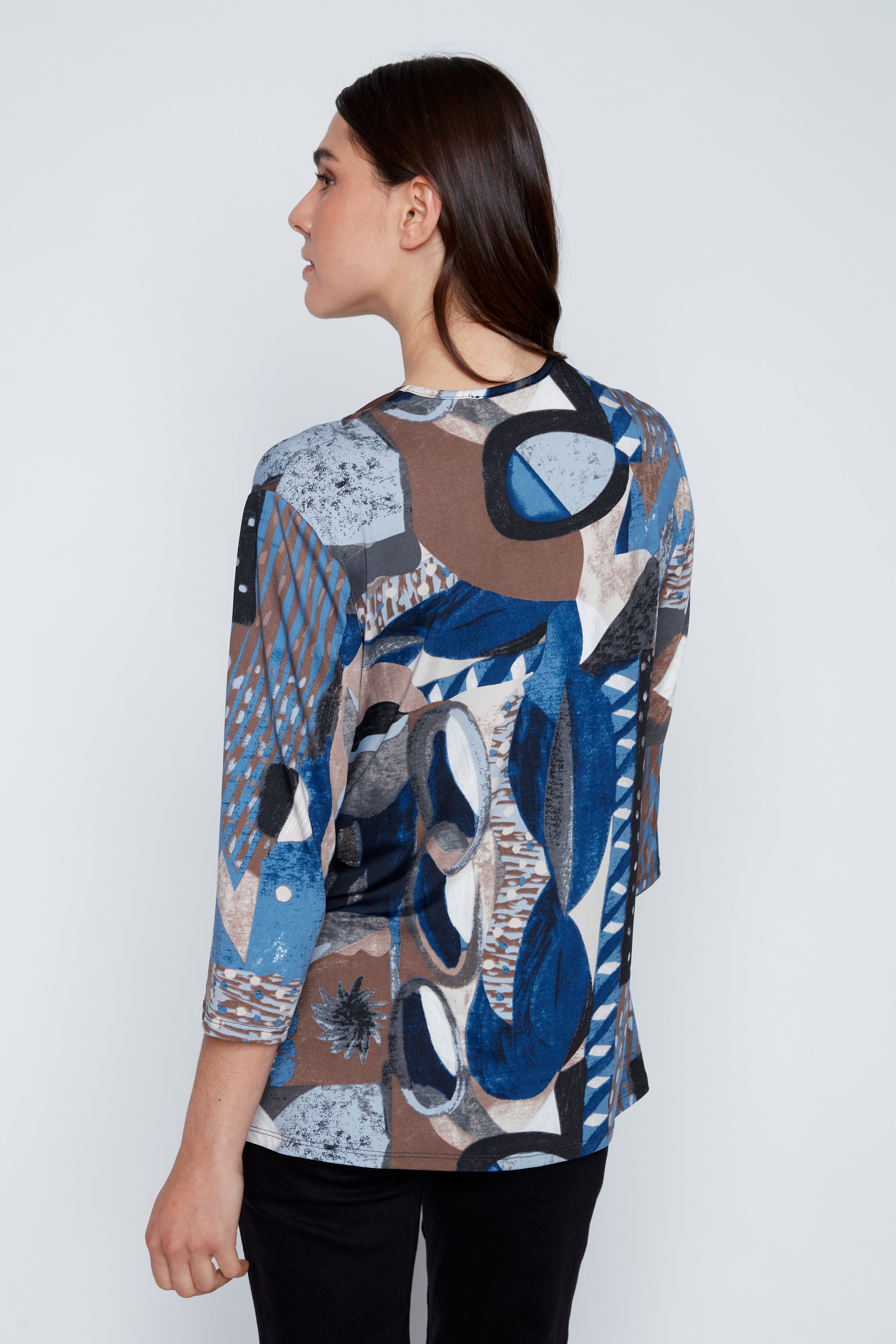 Abstract print top