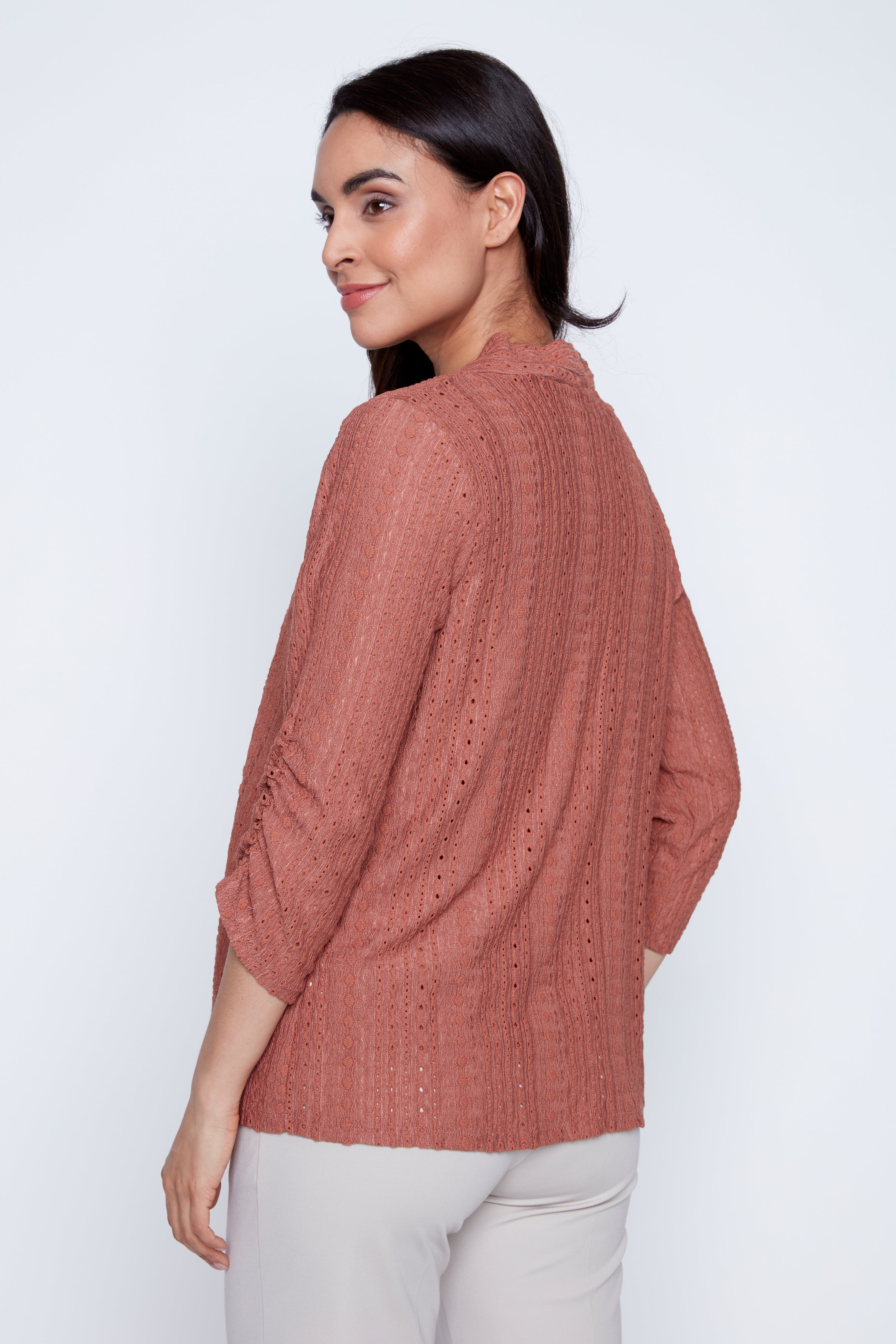 Eyelet cardigan