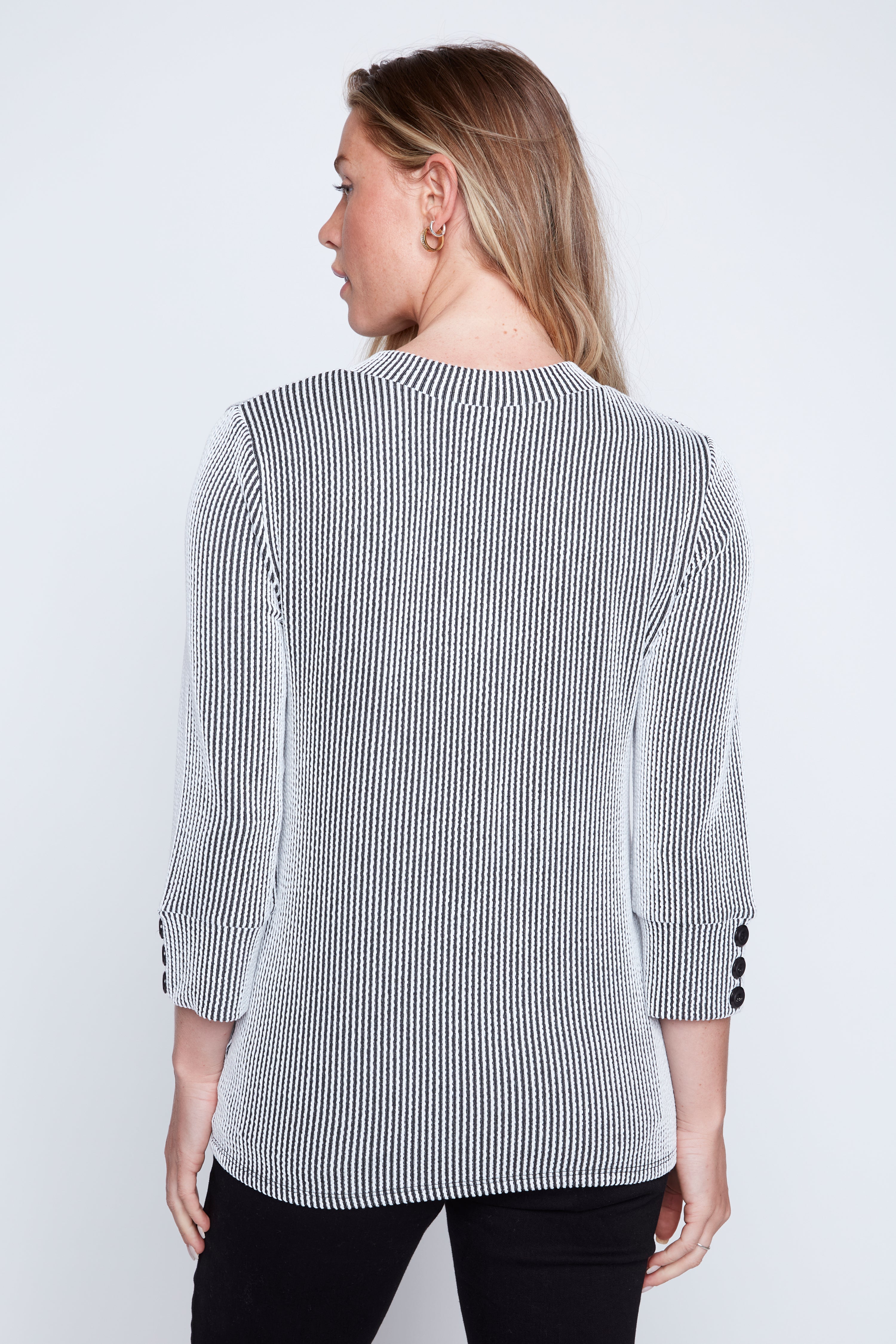 Le haut côtelé bicolore