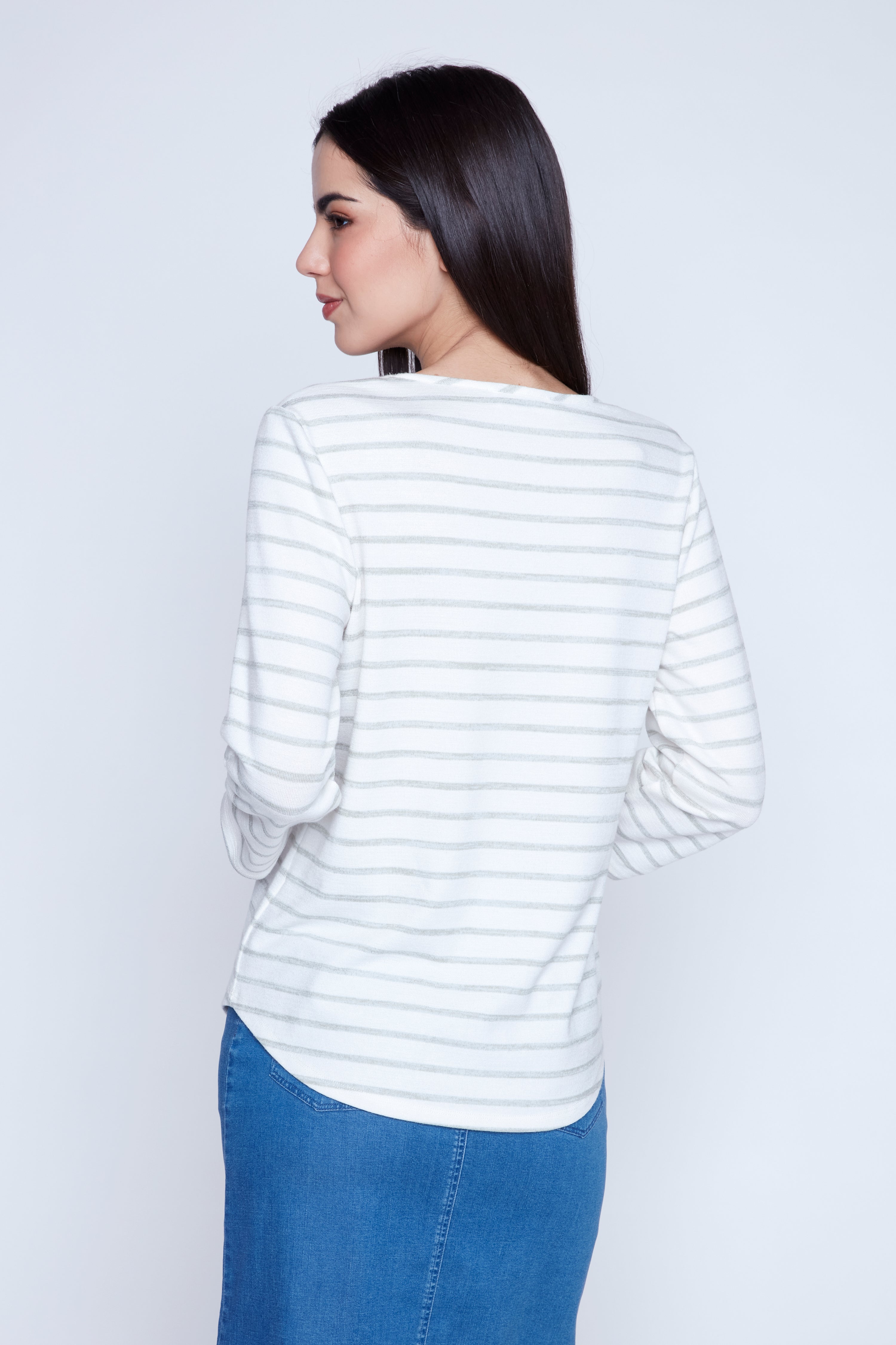 Stripe knit top
