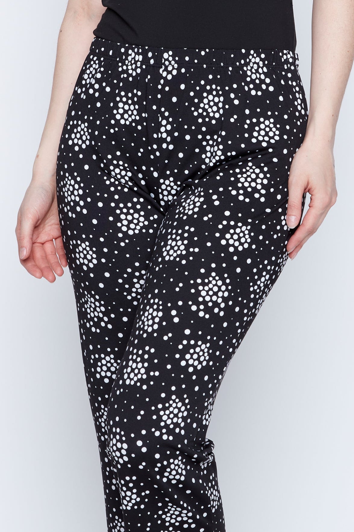Black white dot print pant