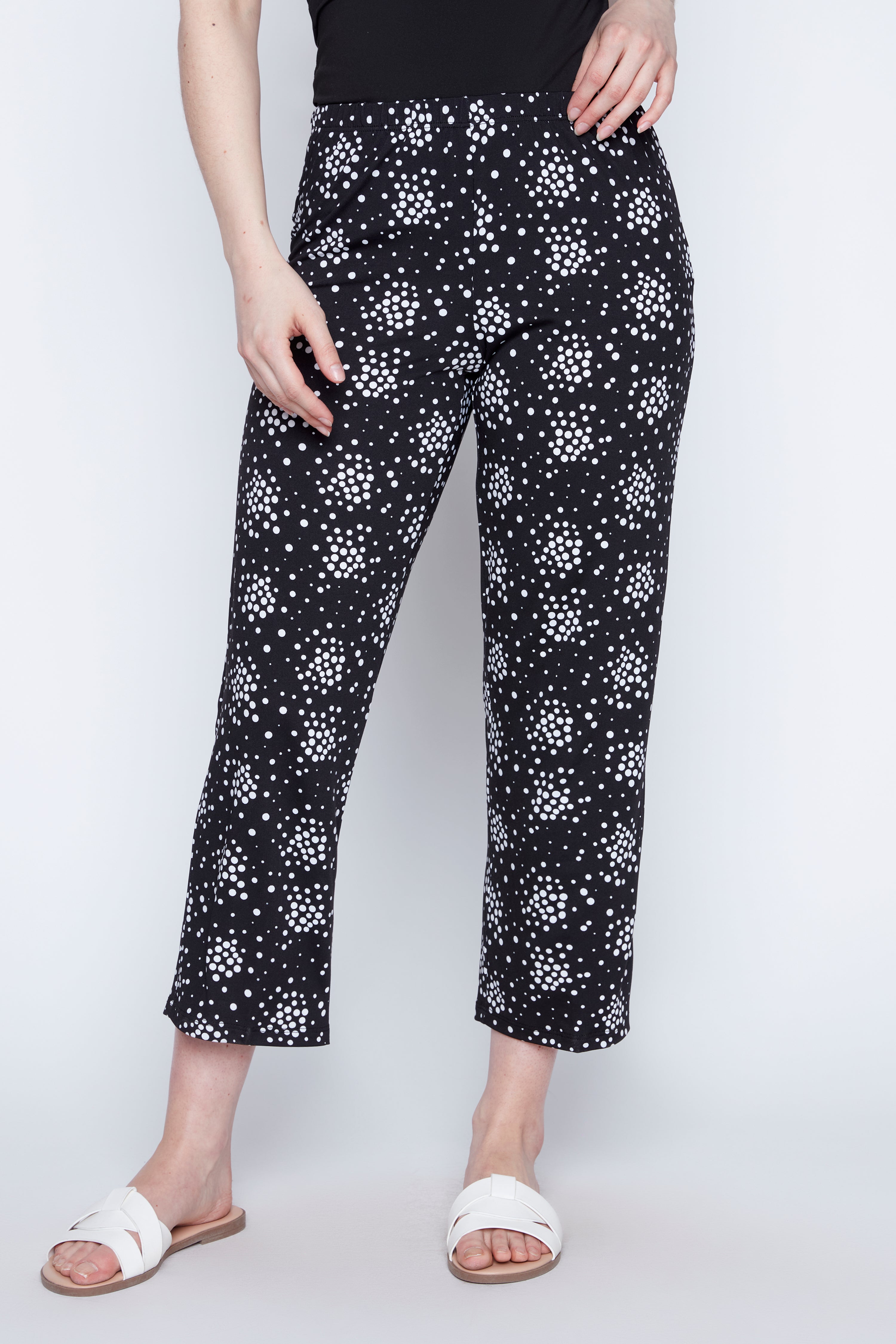Black white dot print pant