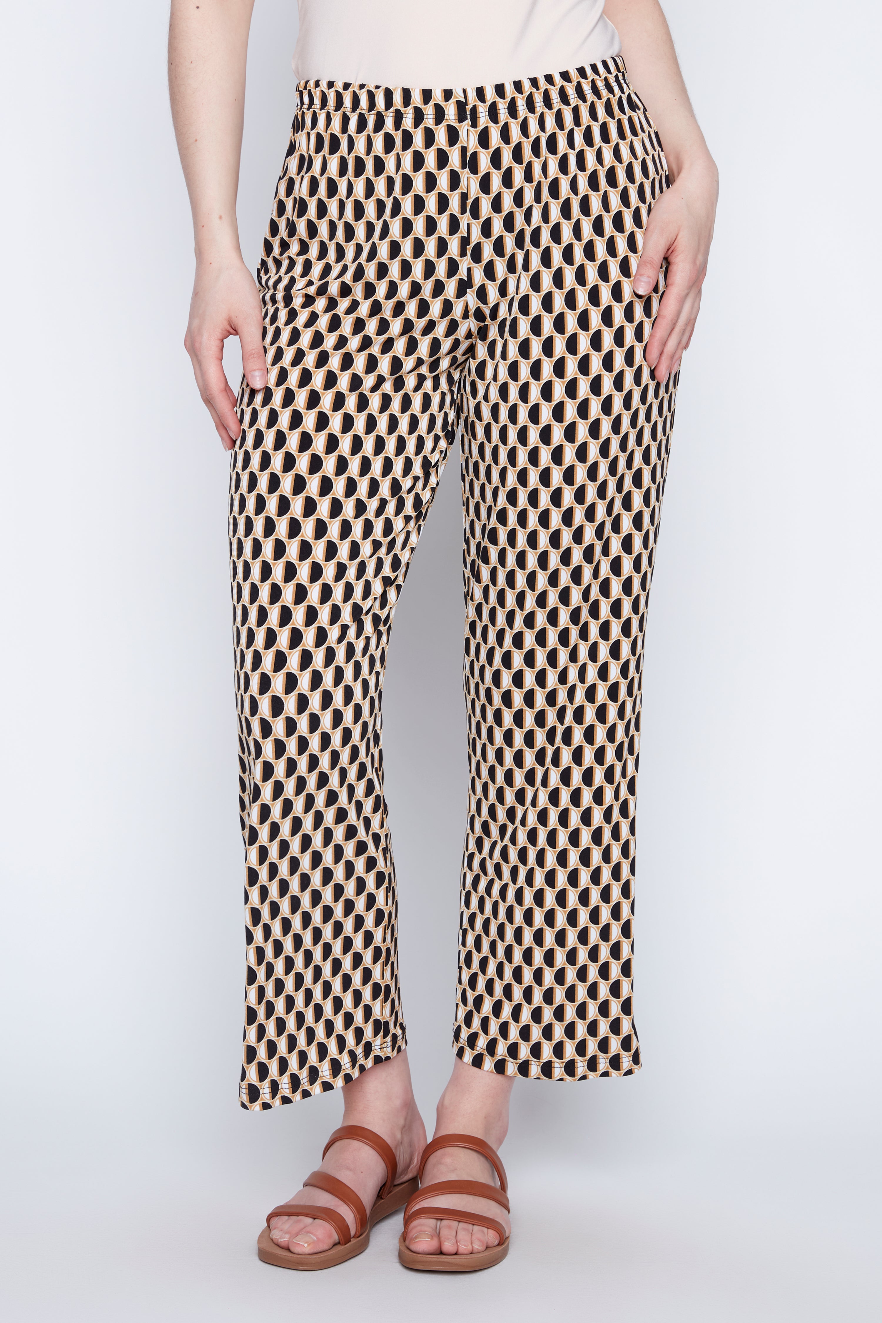 Caramel abstract print pant