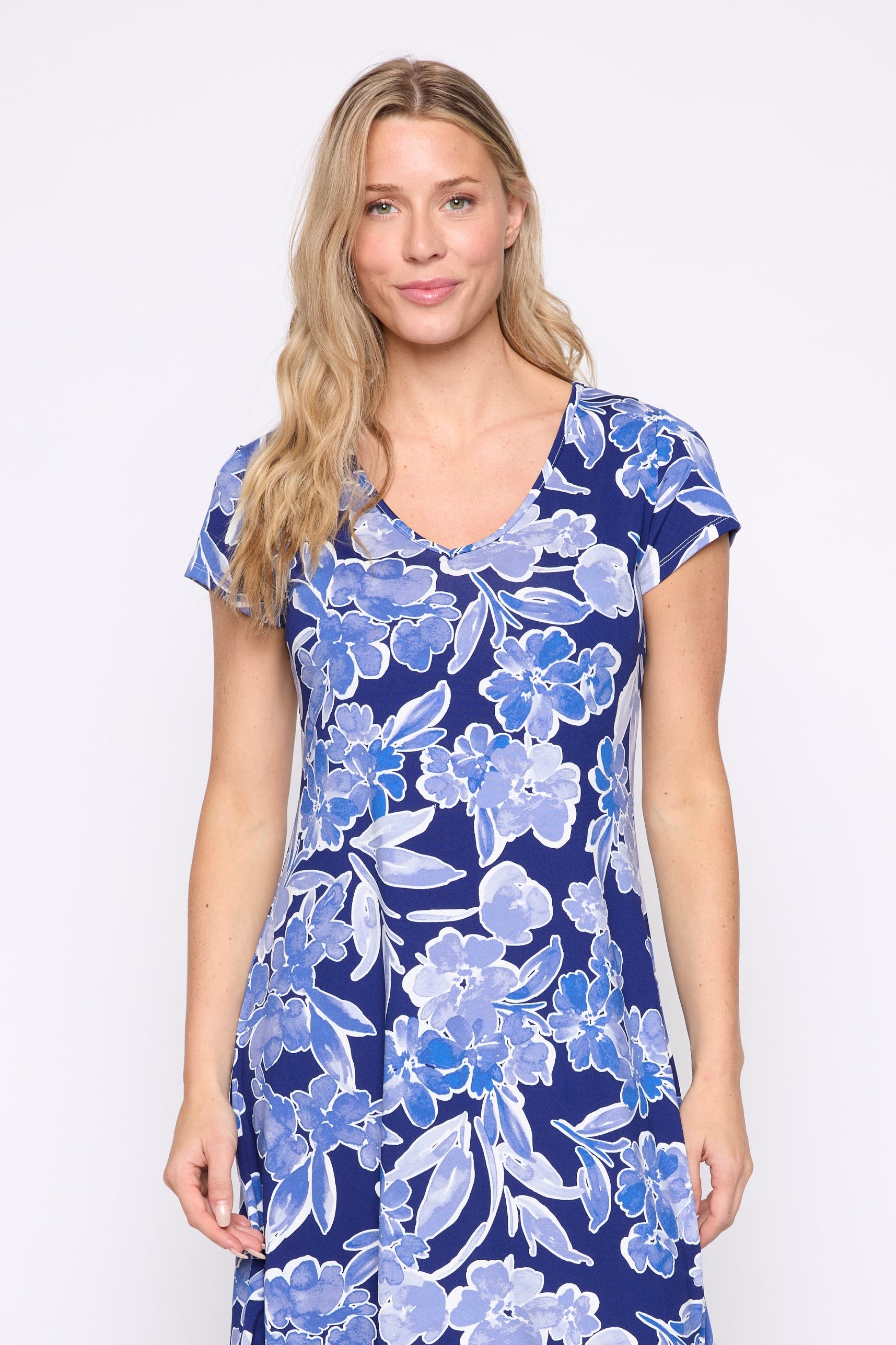 La robe  trapèze à imprimé floral