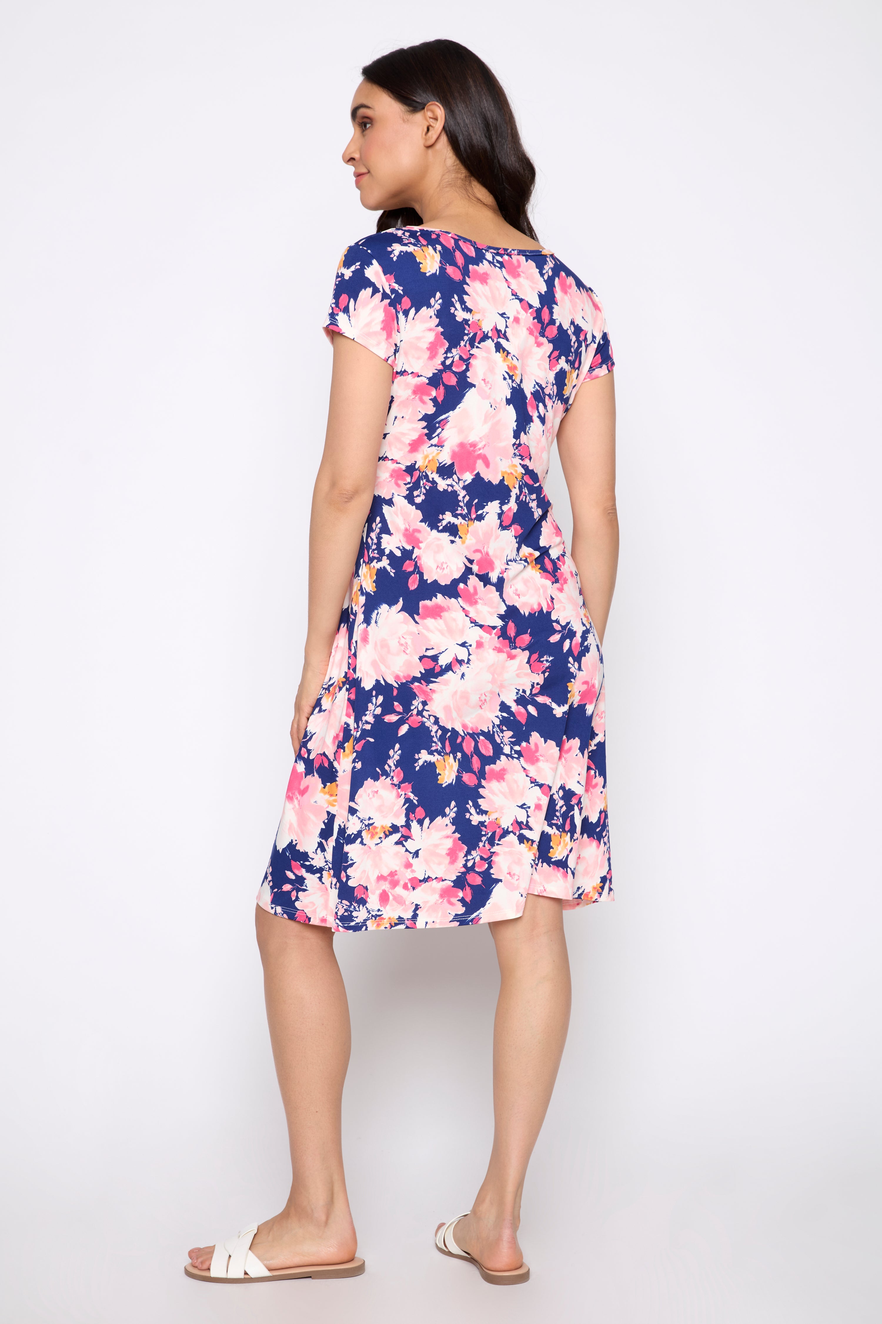 La robe  trapèze à imprimé floral