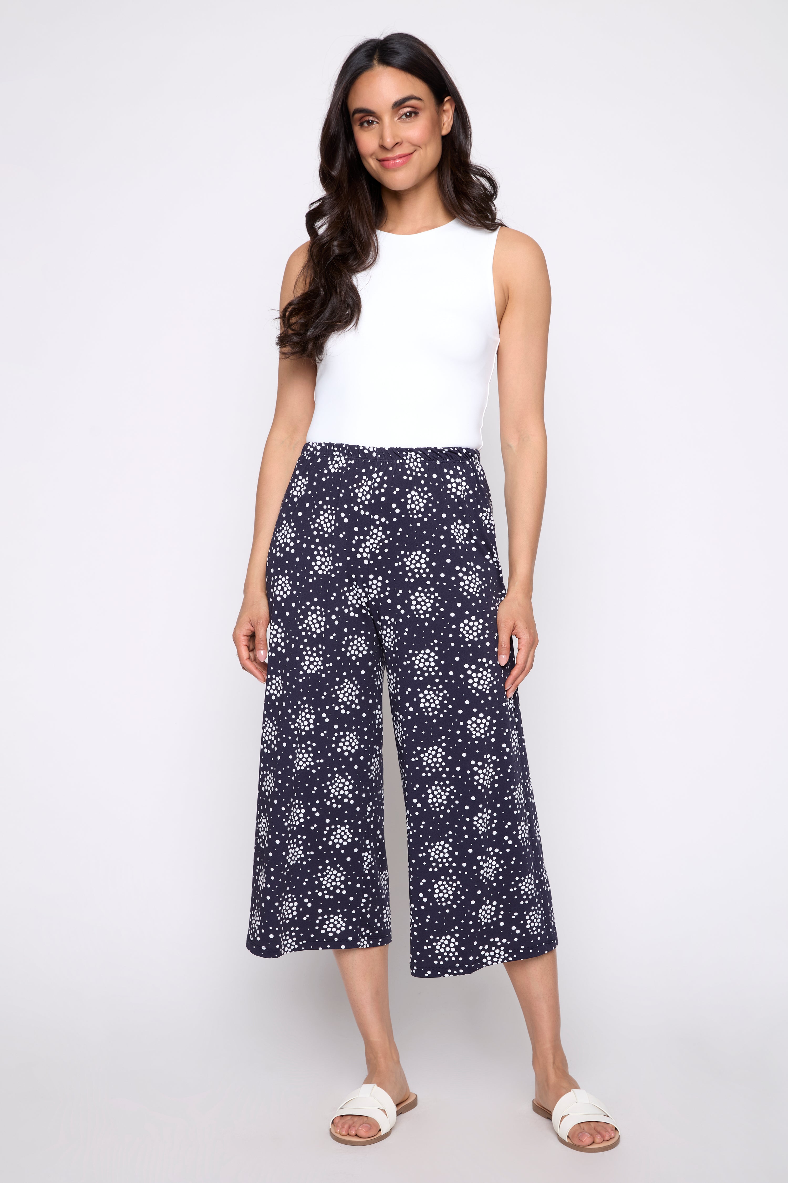 Le pantalon gaucho à motif pois