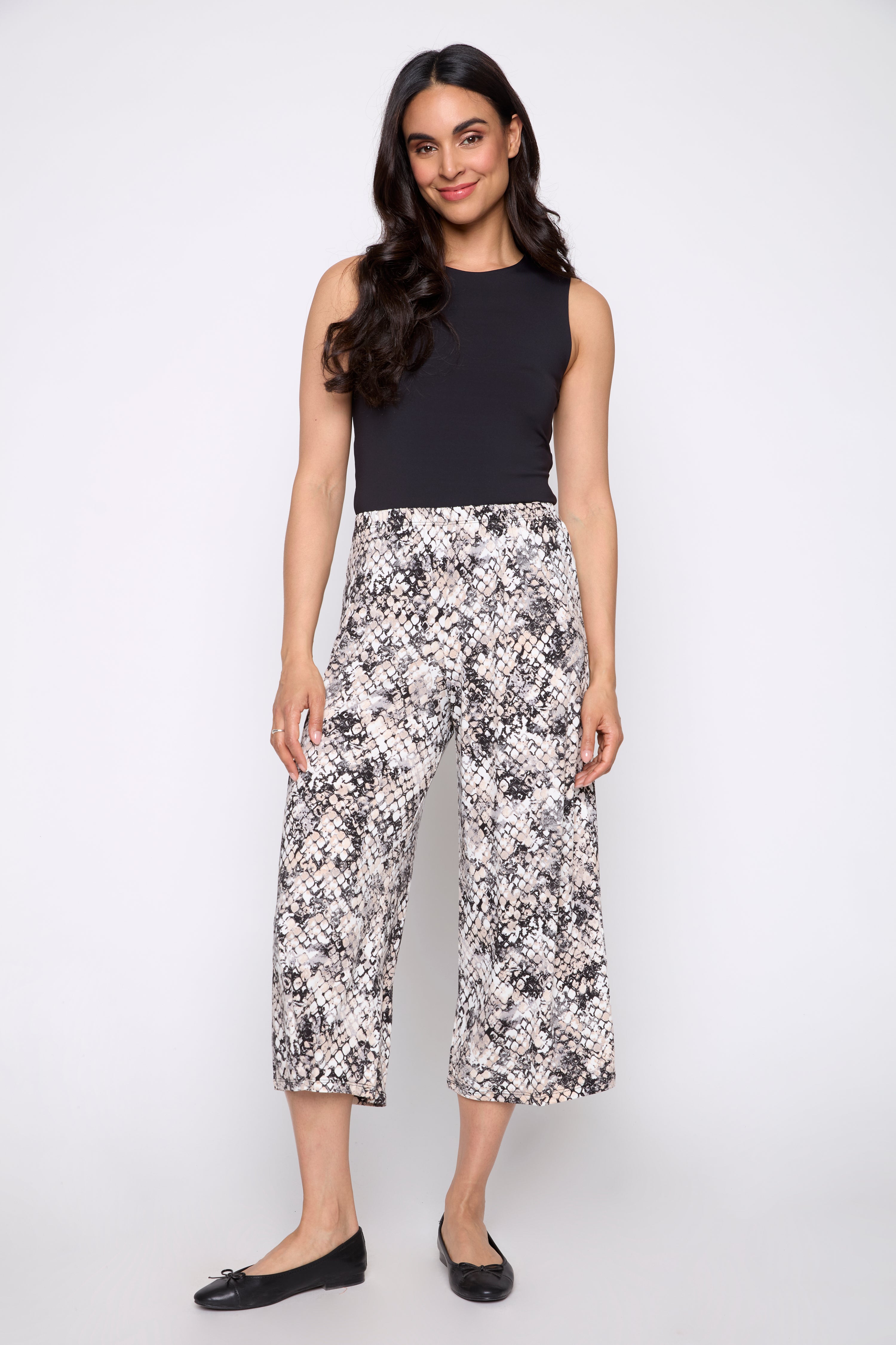 Le pantalon gaucho à imprimé serpent
