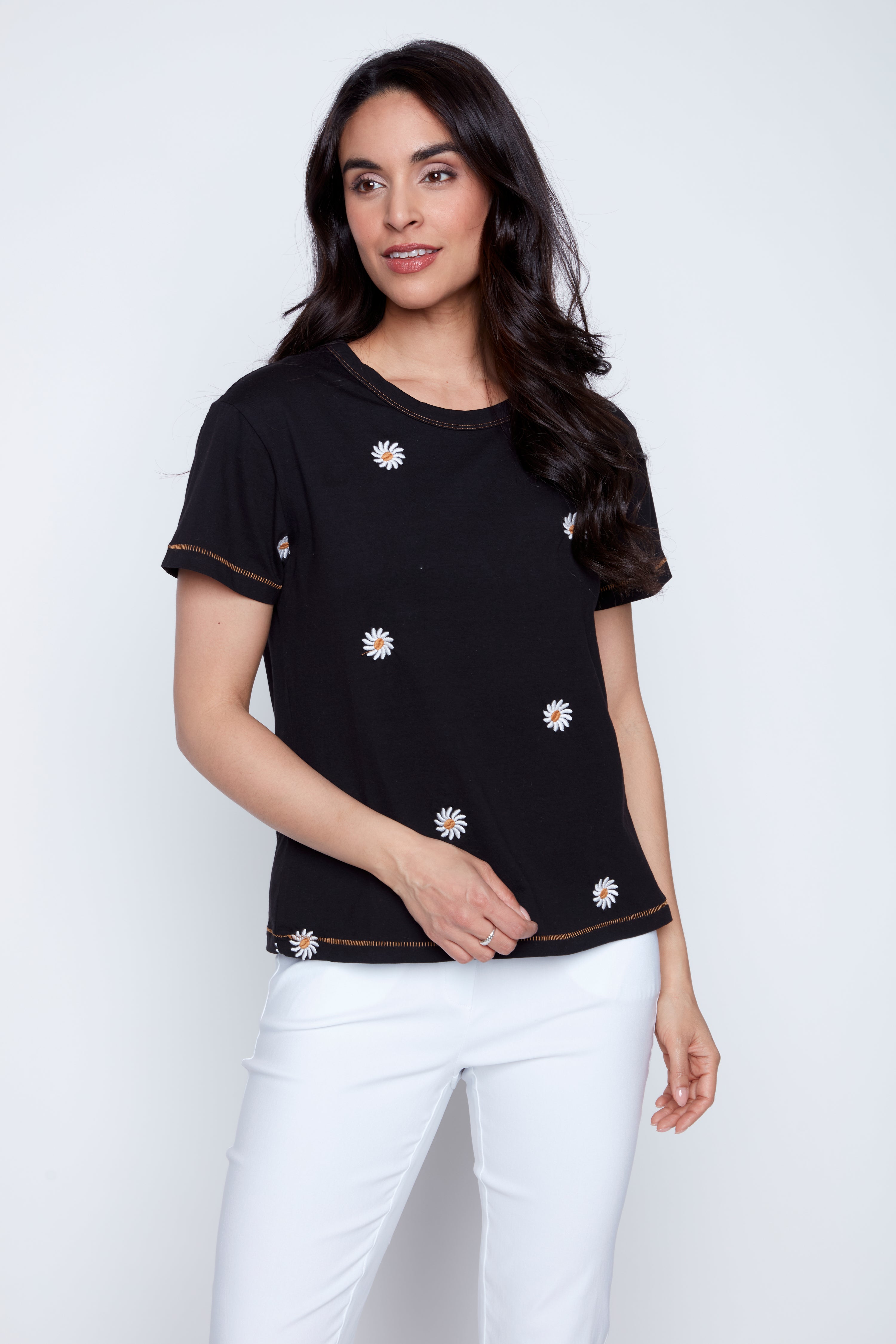 Daisy embroidered t-shirt