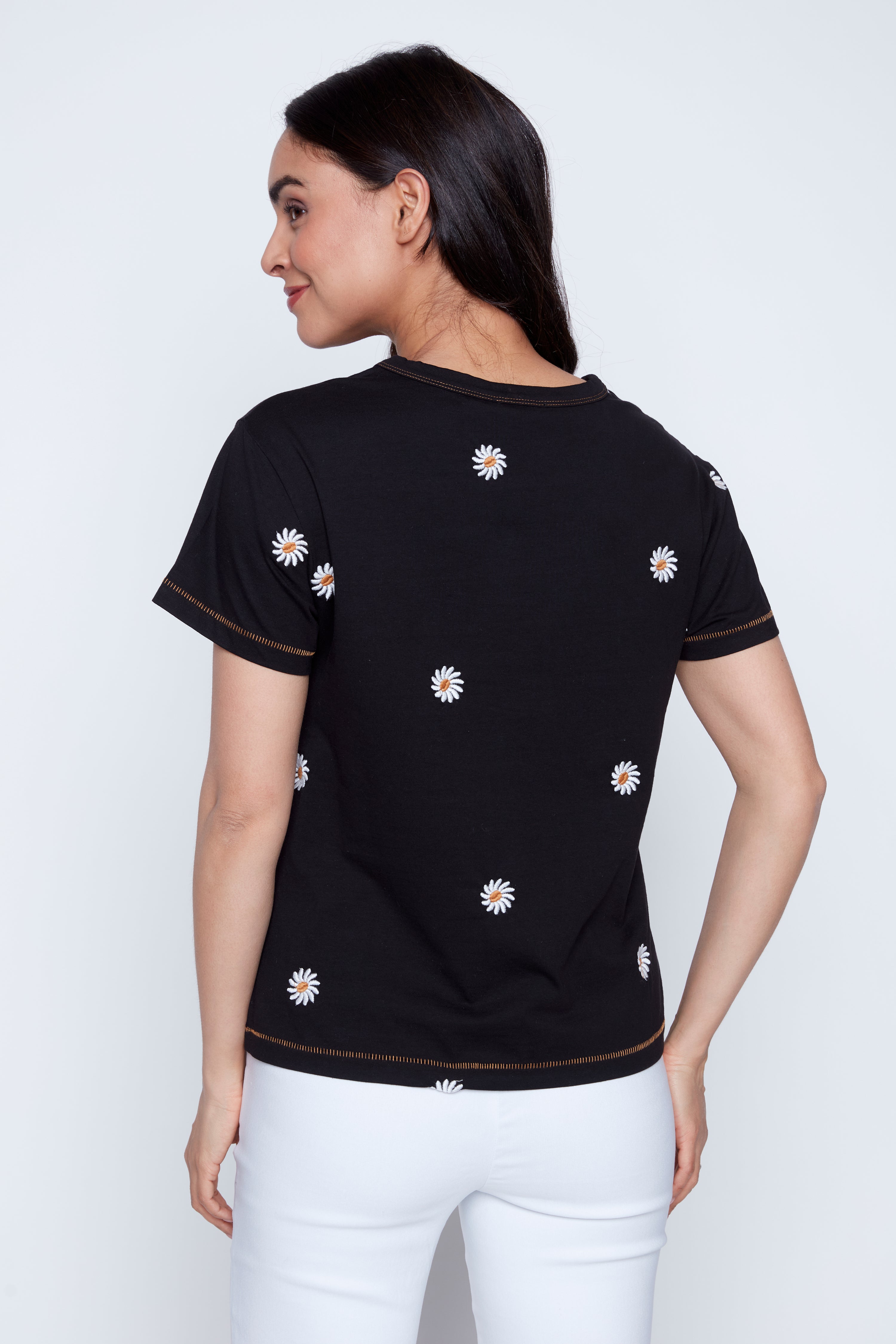 Daisy embroidered t-shirt